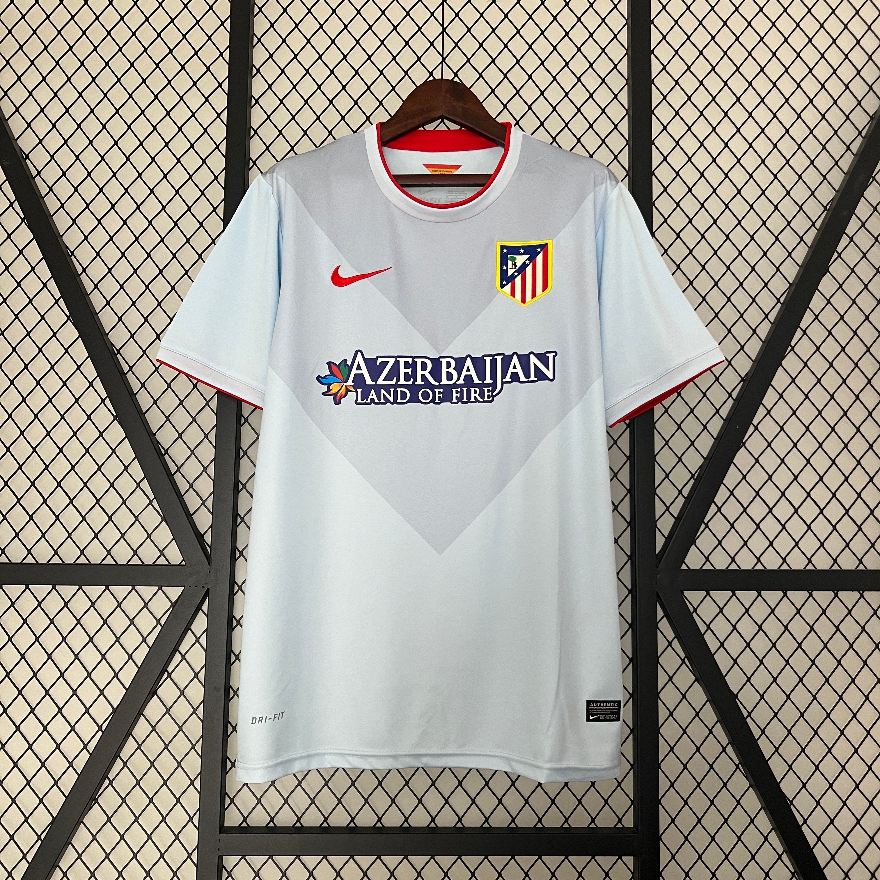 2010s Atletico Madrid Retro Football Shirt | Light Blue Red Home