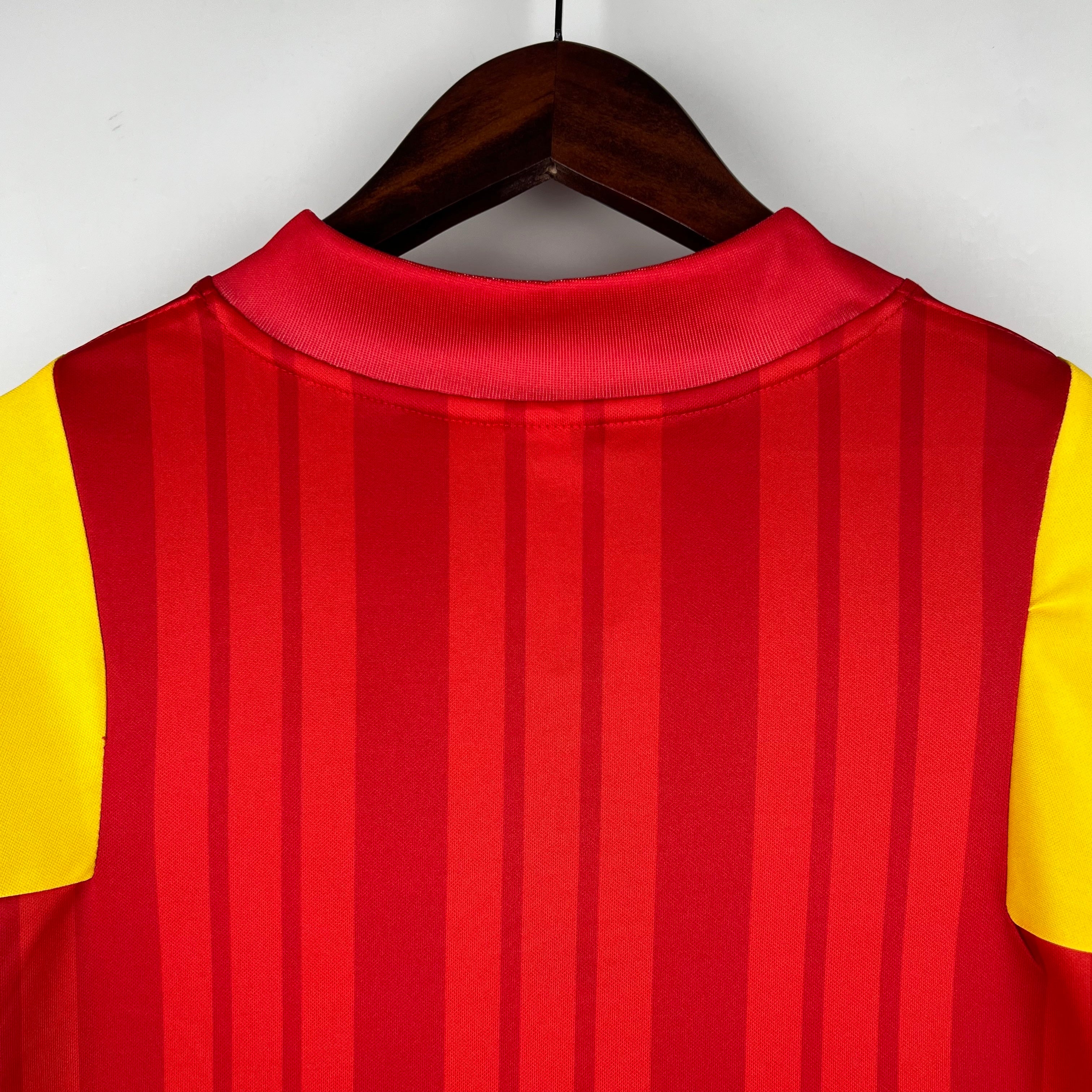1990s Spain Retro Football Shirt | Red Yellow Home