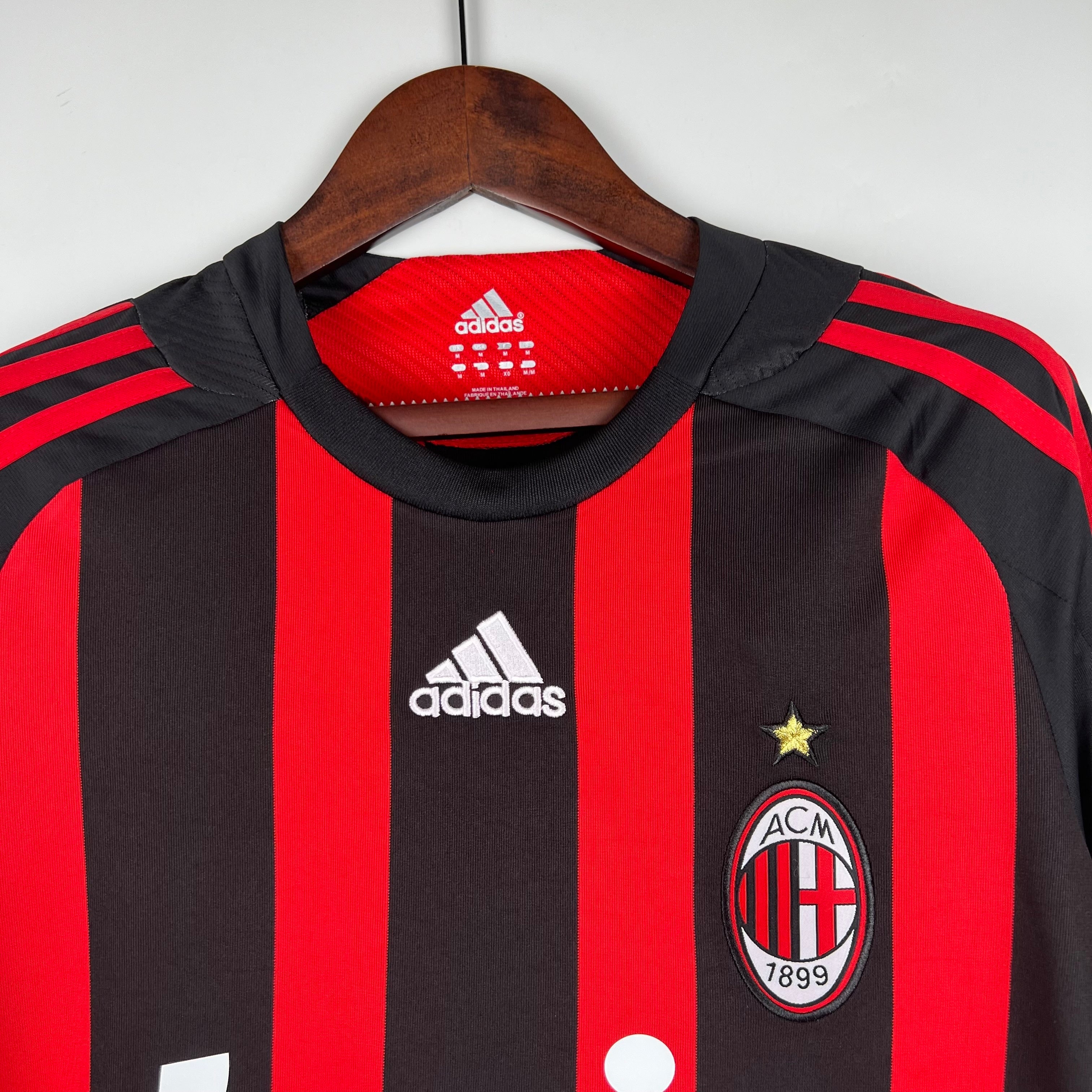 2000s AC Milan Retro Football Shirt | Red Black Home