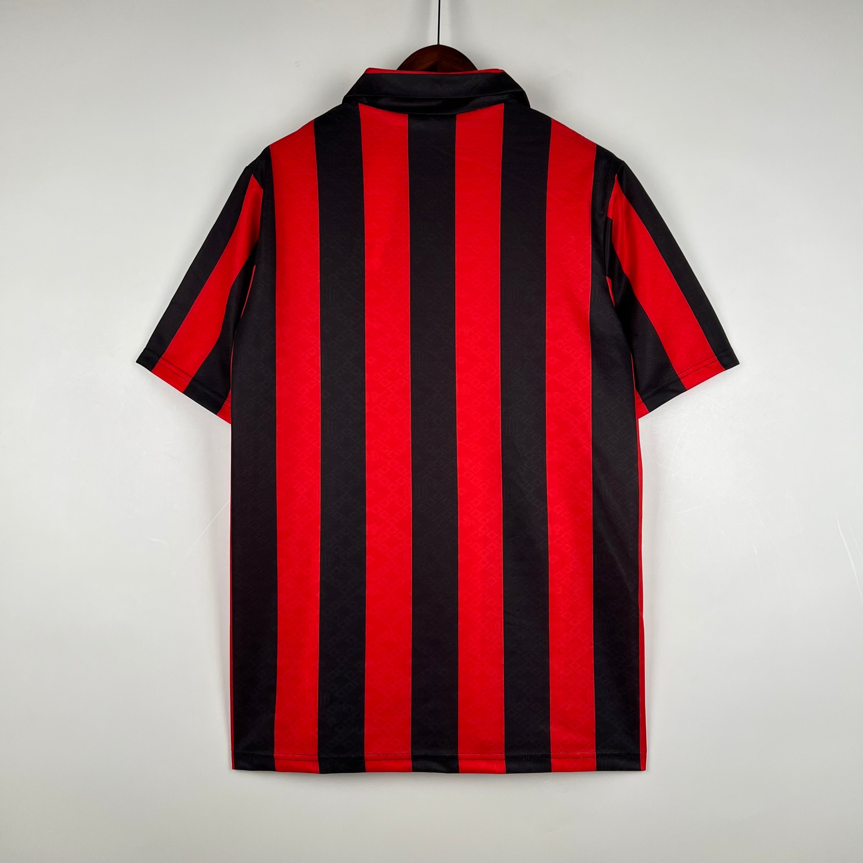 1990s AC Milan Retro Football Shirt | Red Black Home