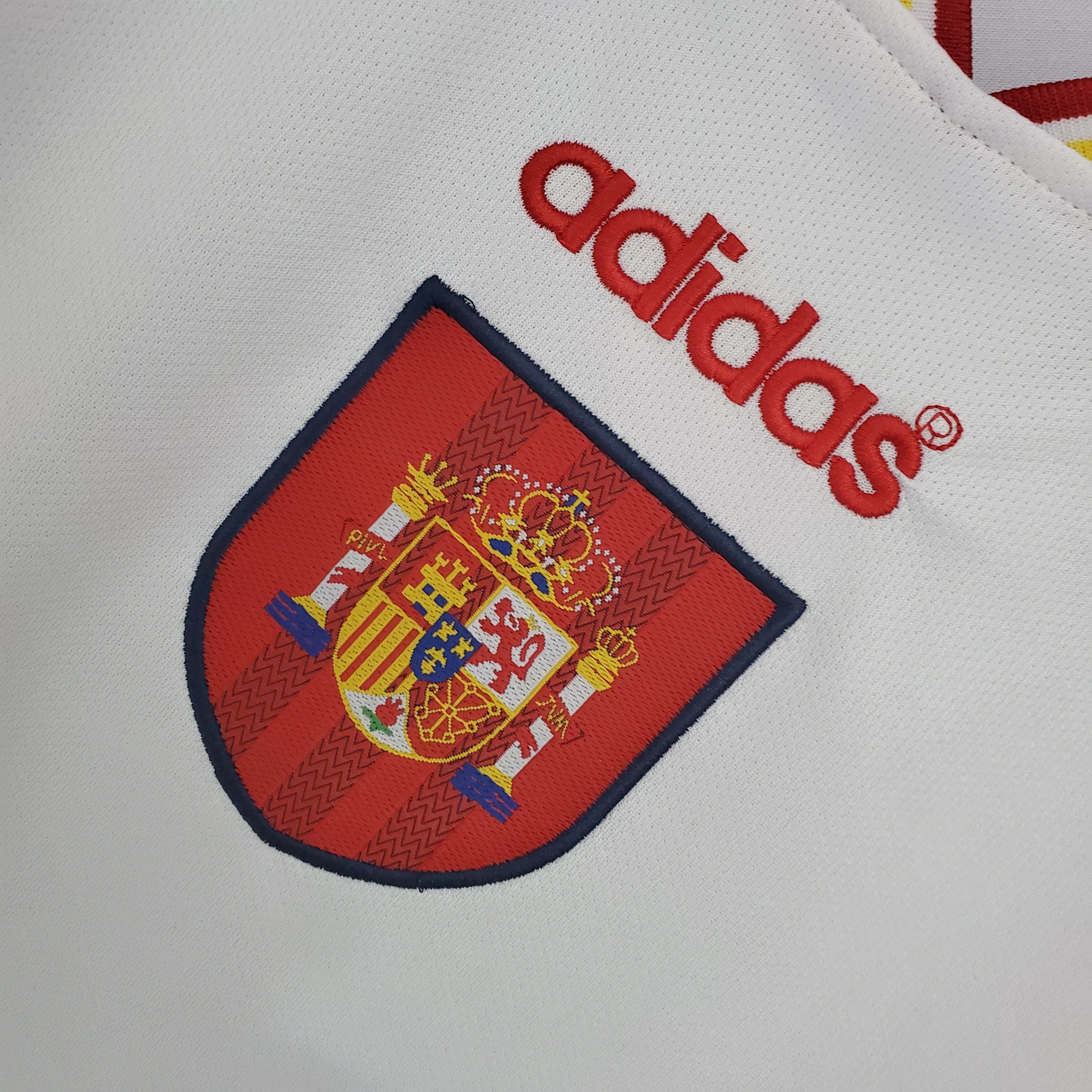 1990s Spain Retro Football Shirt | White Red Home