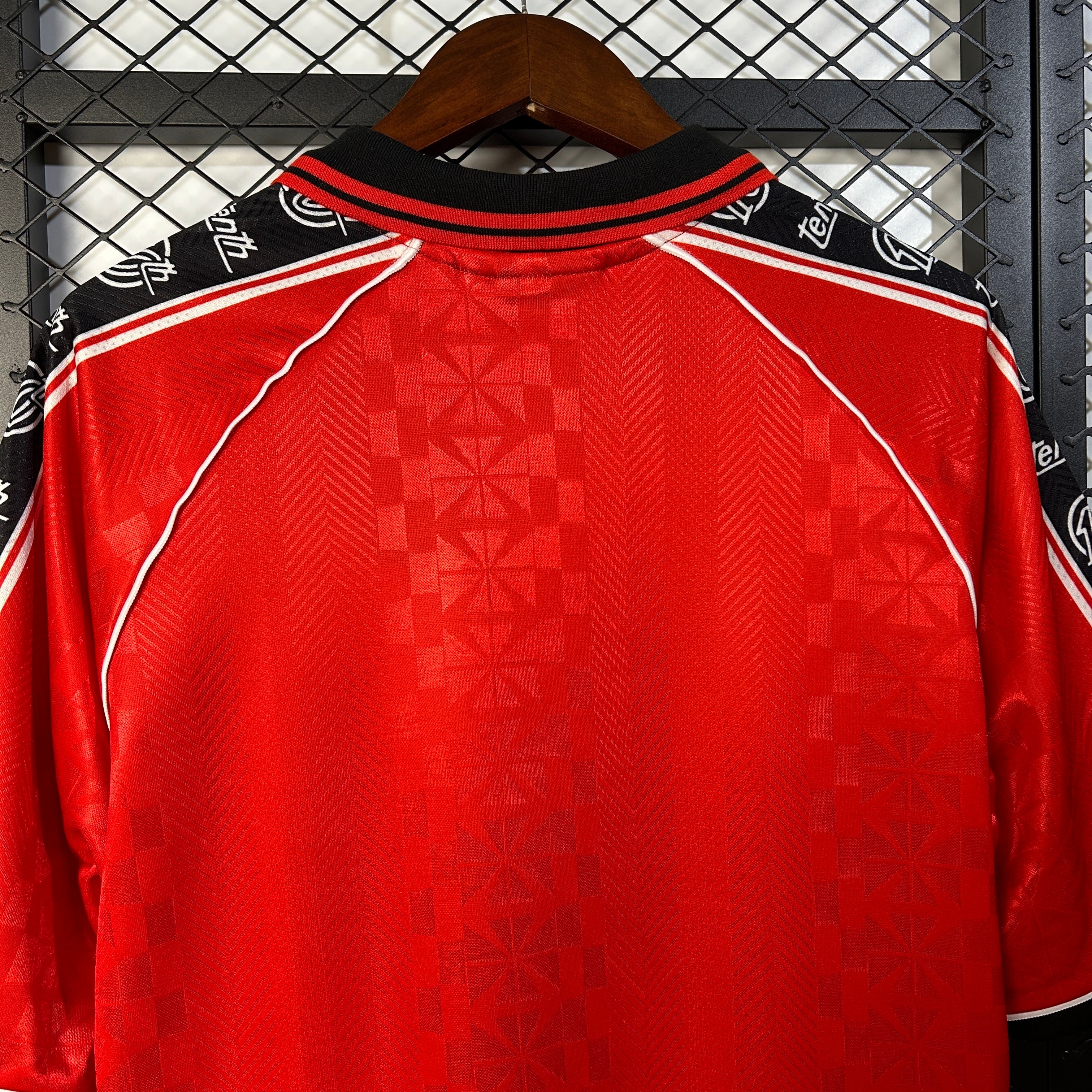 1990s Rcd Mallorca Retro Football Shirt | Red Black Home