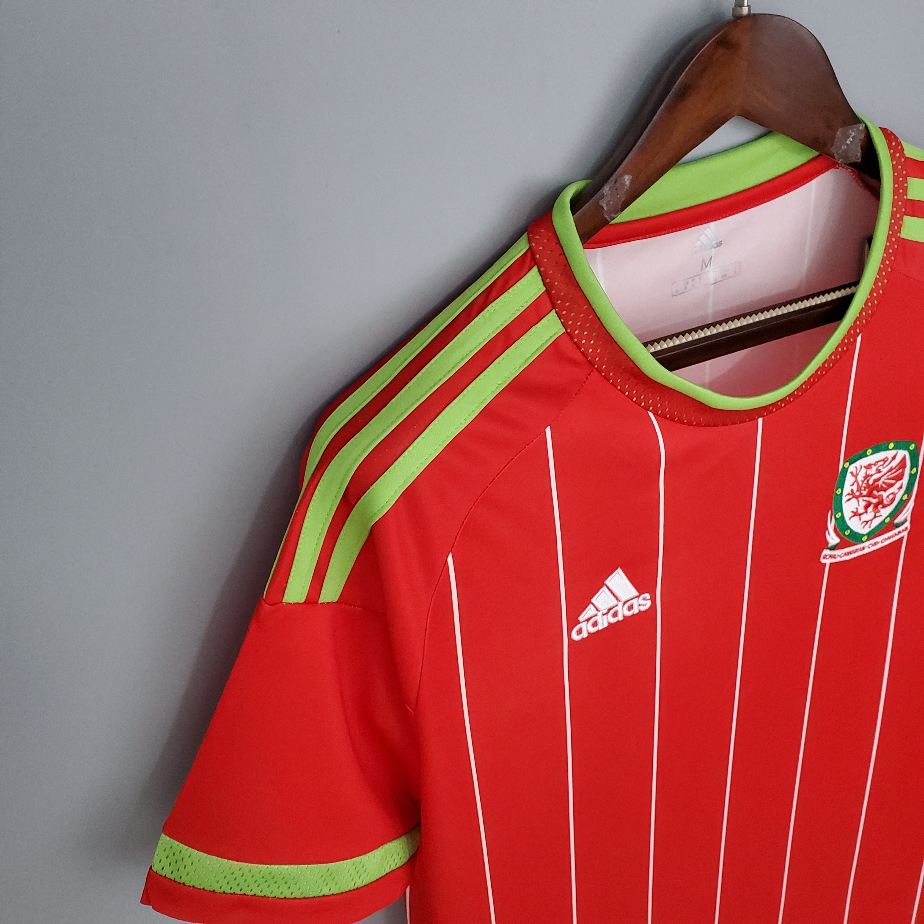 1990s Wales Retro Football Shirt | Red Lime Home
