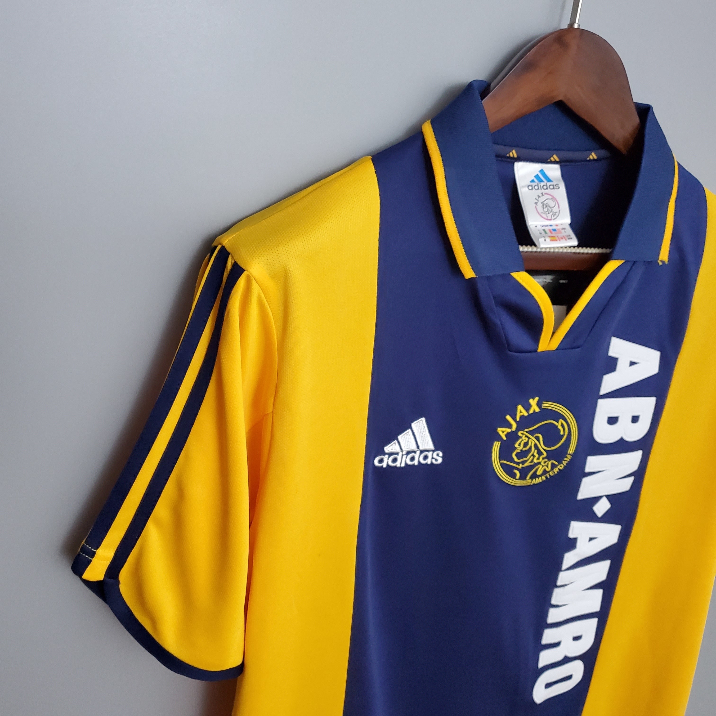 1990s Ajax Retro Football Shirt | Yellow Navy Home