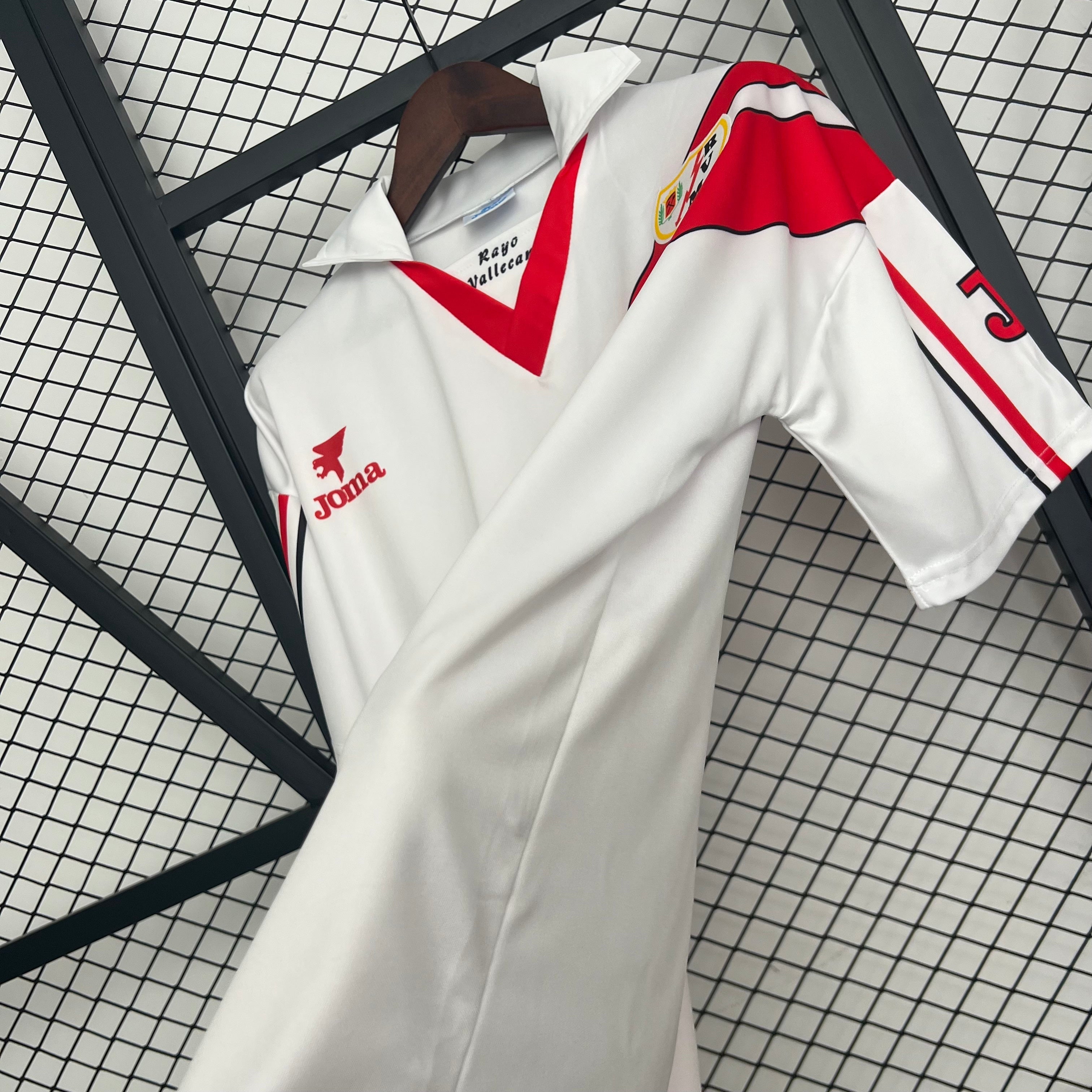1990s Rayo Vallecano Retro Football Shirt | White Red Home