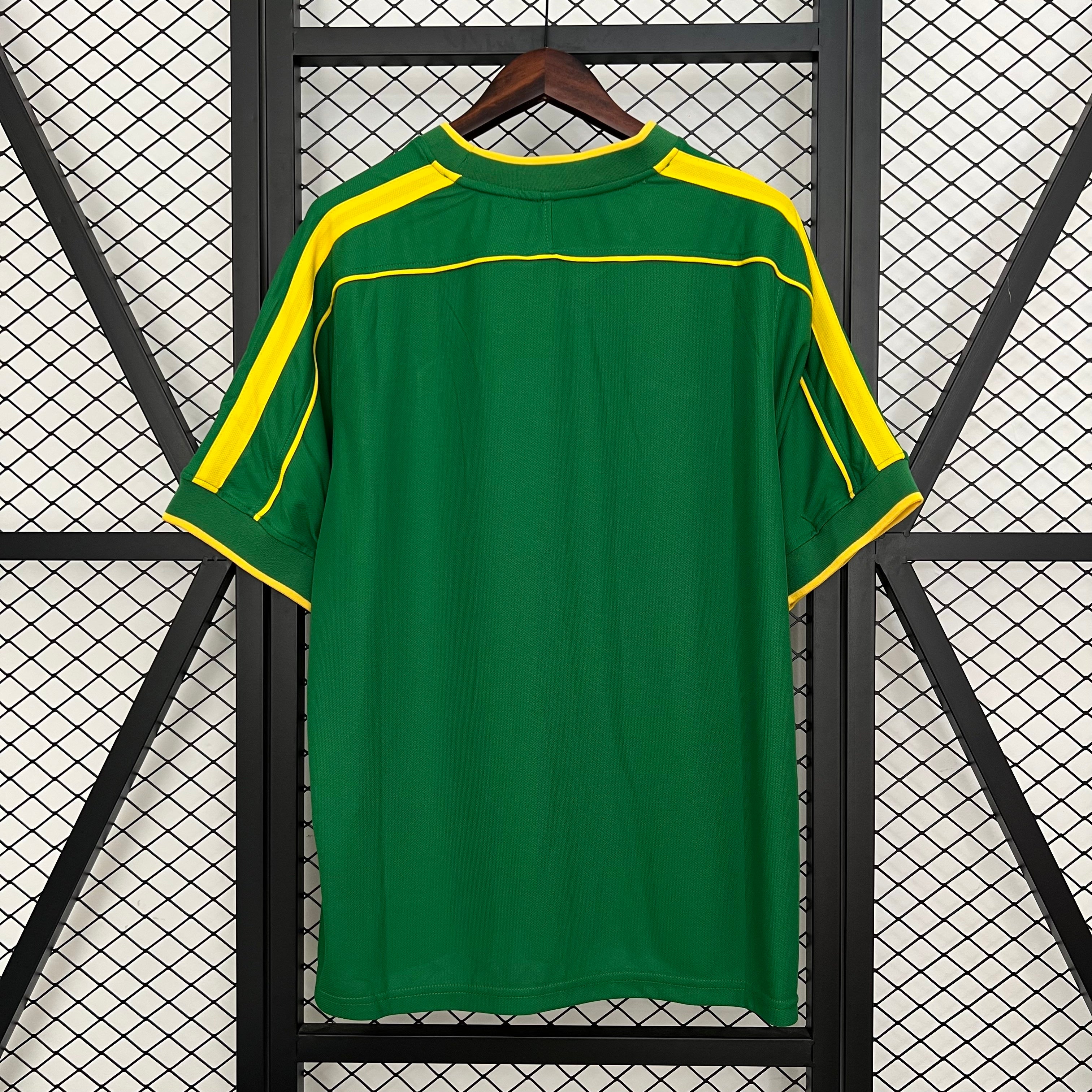 1990s Brazil Retro Football Shirt | Green Yellow Home