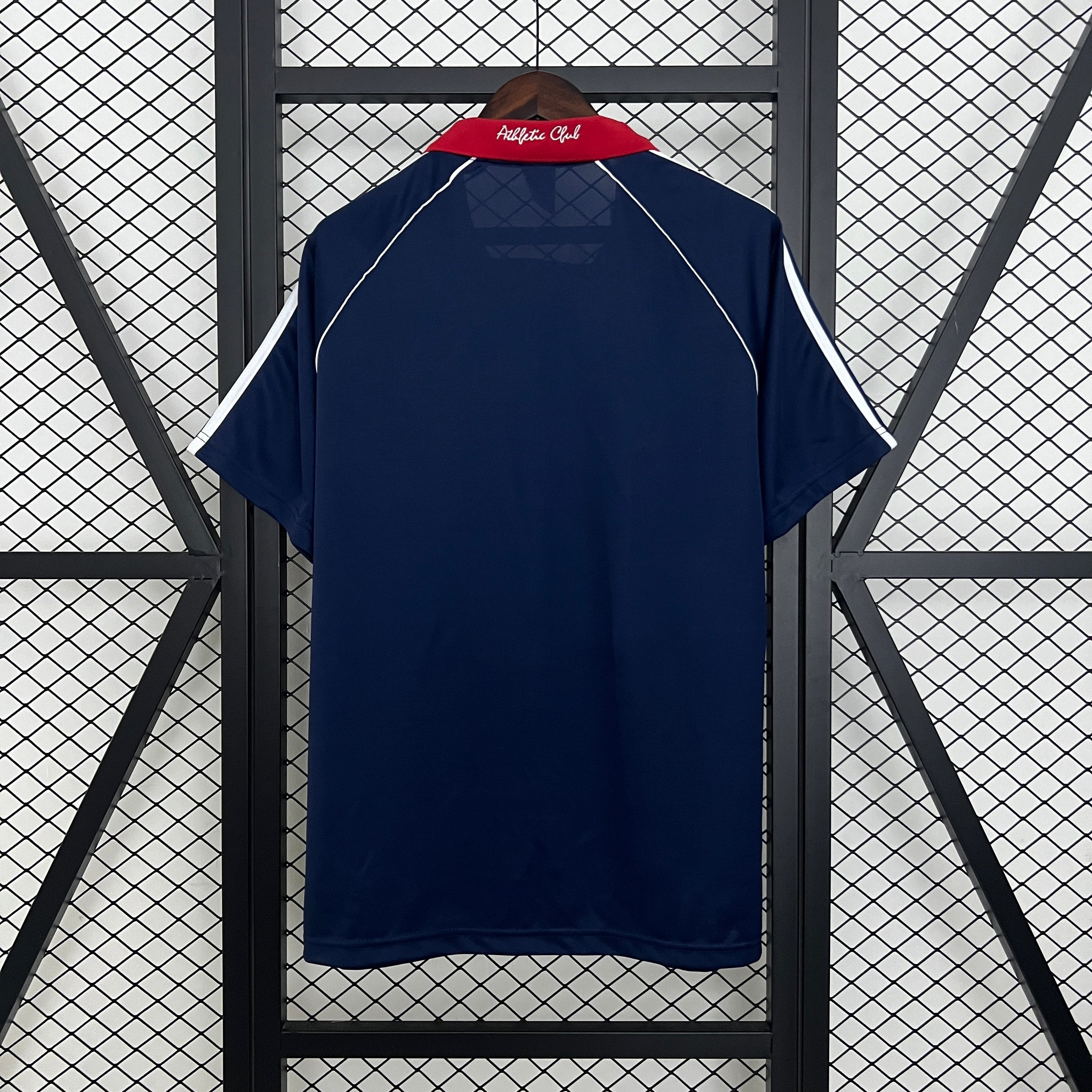 1990s Athletic Bilbao Retro Football Shirt | Navy Red Home