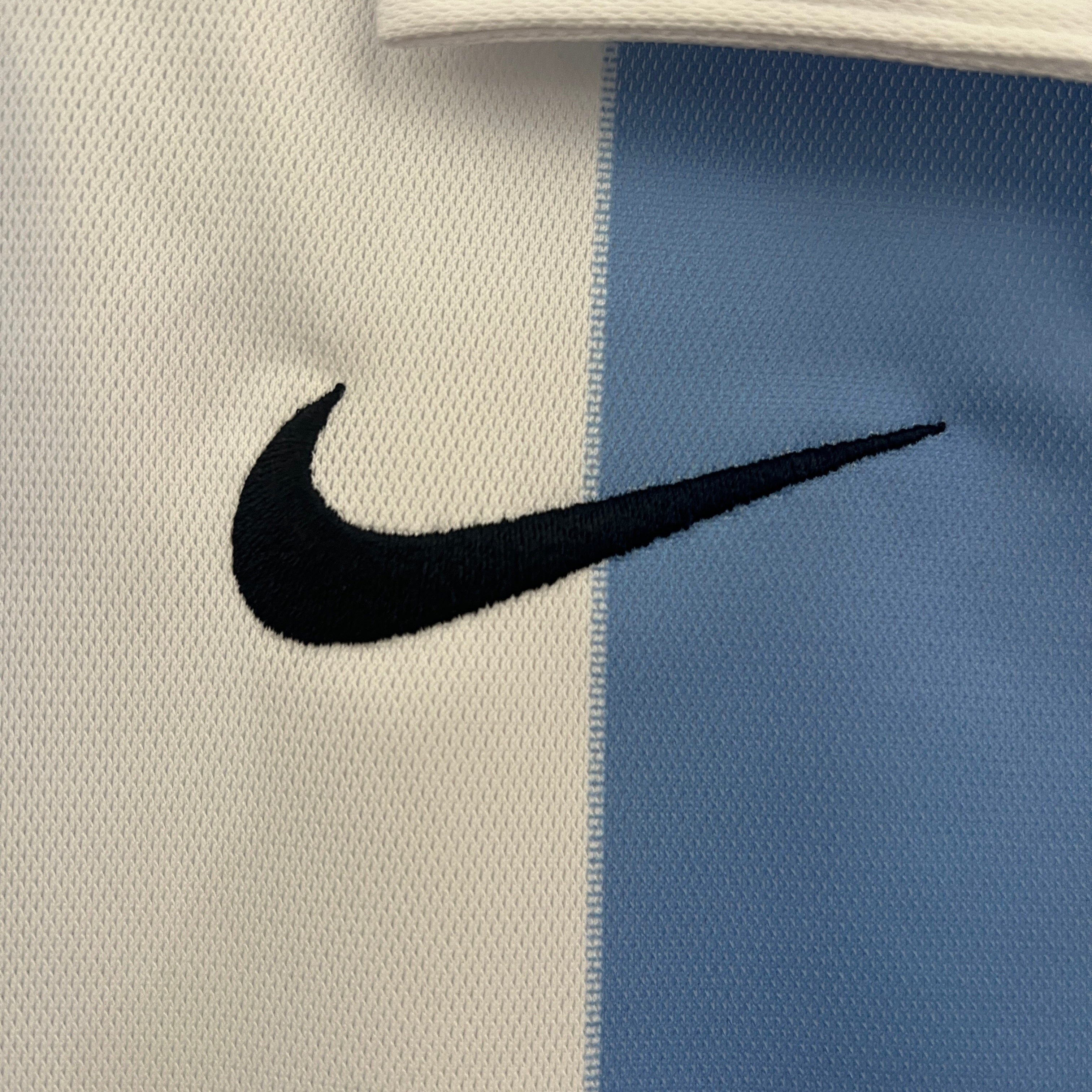 1990s Malaga Retro Football Shirt | Sky Blue White Home