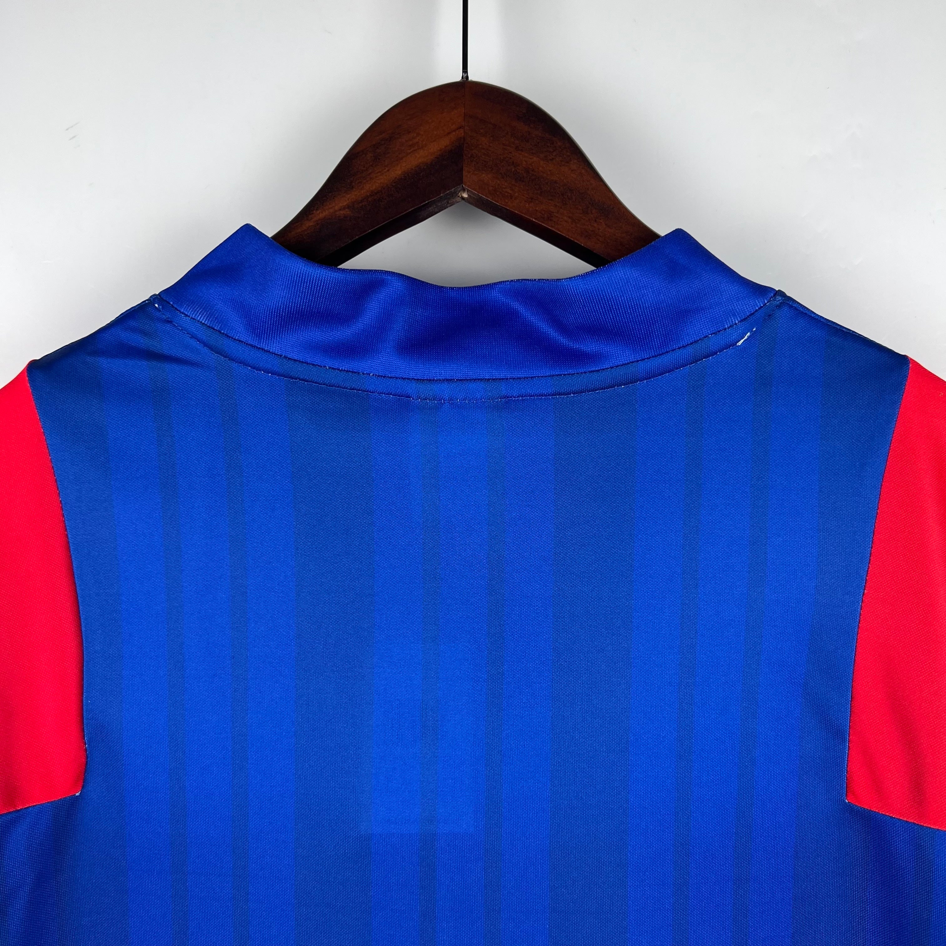 1990s France Retro Football Shirt | Blue Red Home