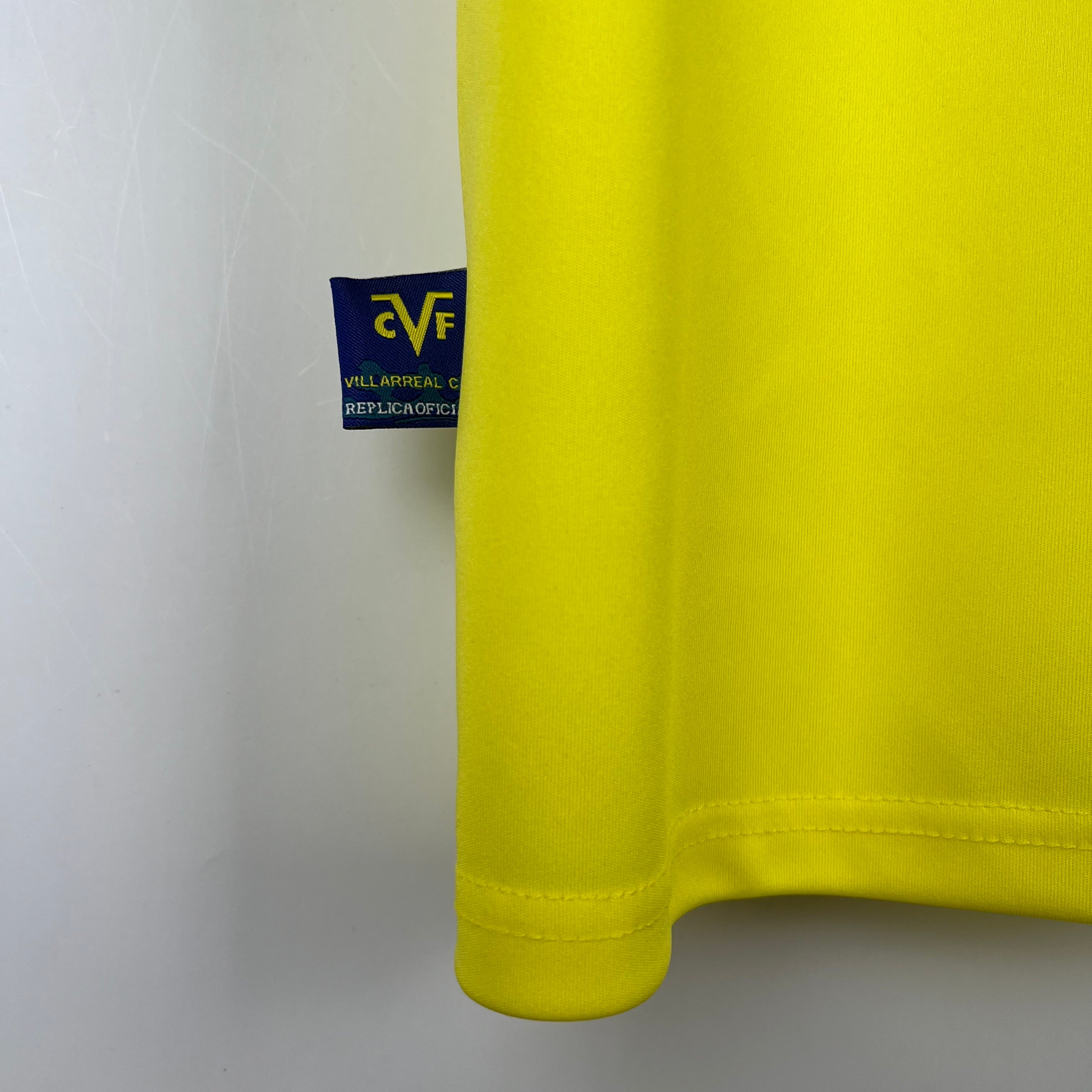 2000s Villarreal Retro Football Shirt | Yellow Navy Home