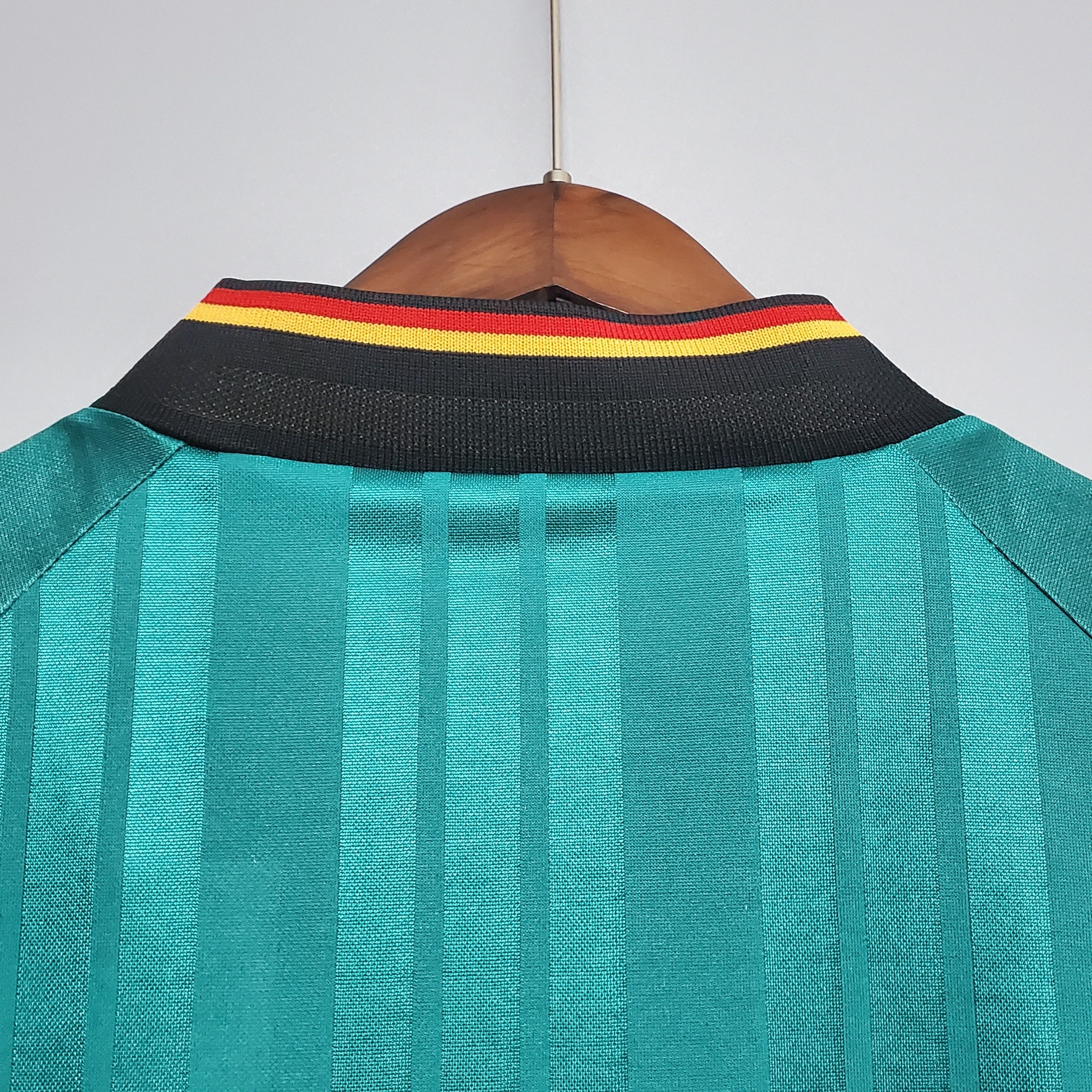 1990s Germany Retro Football Shirt | Teal Black Home