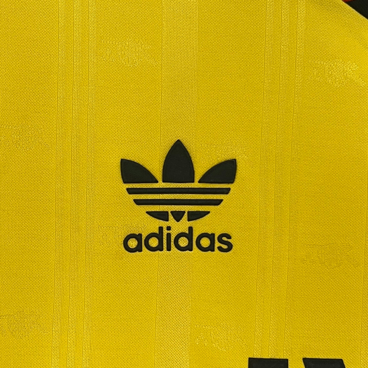 1980s Arsenal Retro Football Shirt | Yellow Black Home