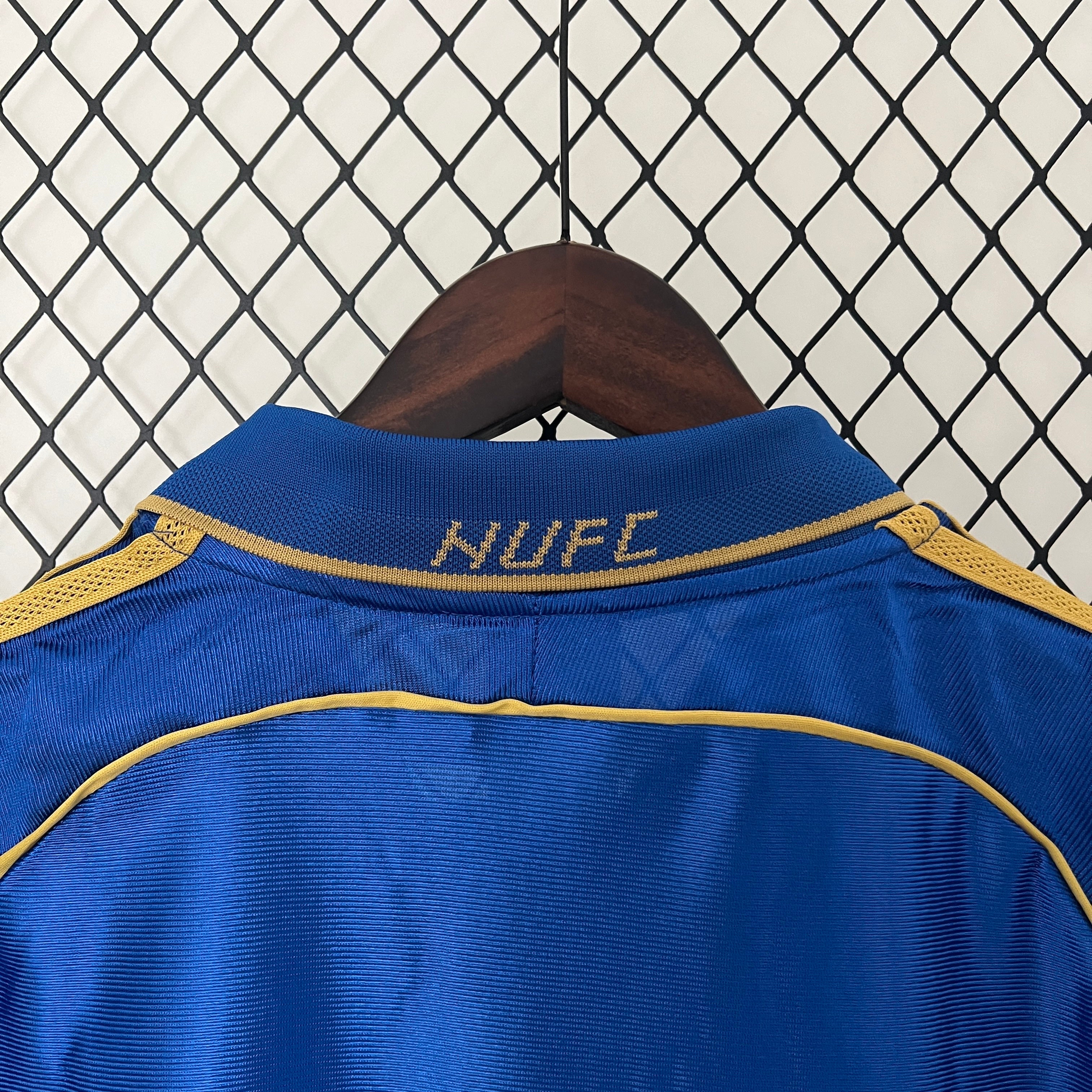 1990s Newcastle Retro Football Shirt | Blue Gold Home