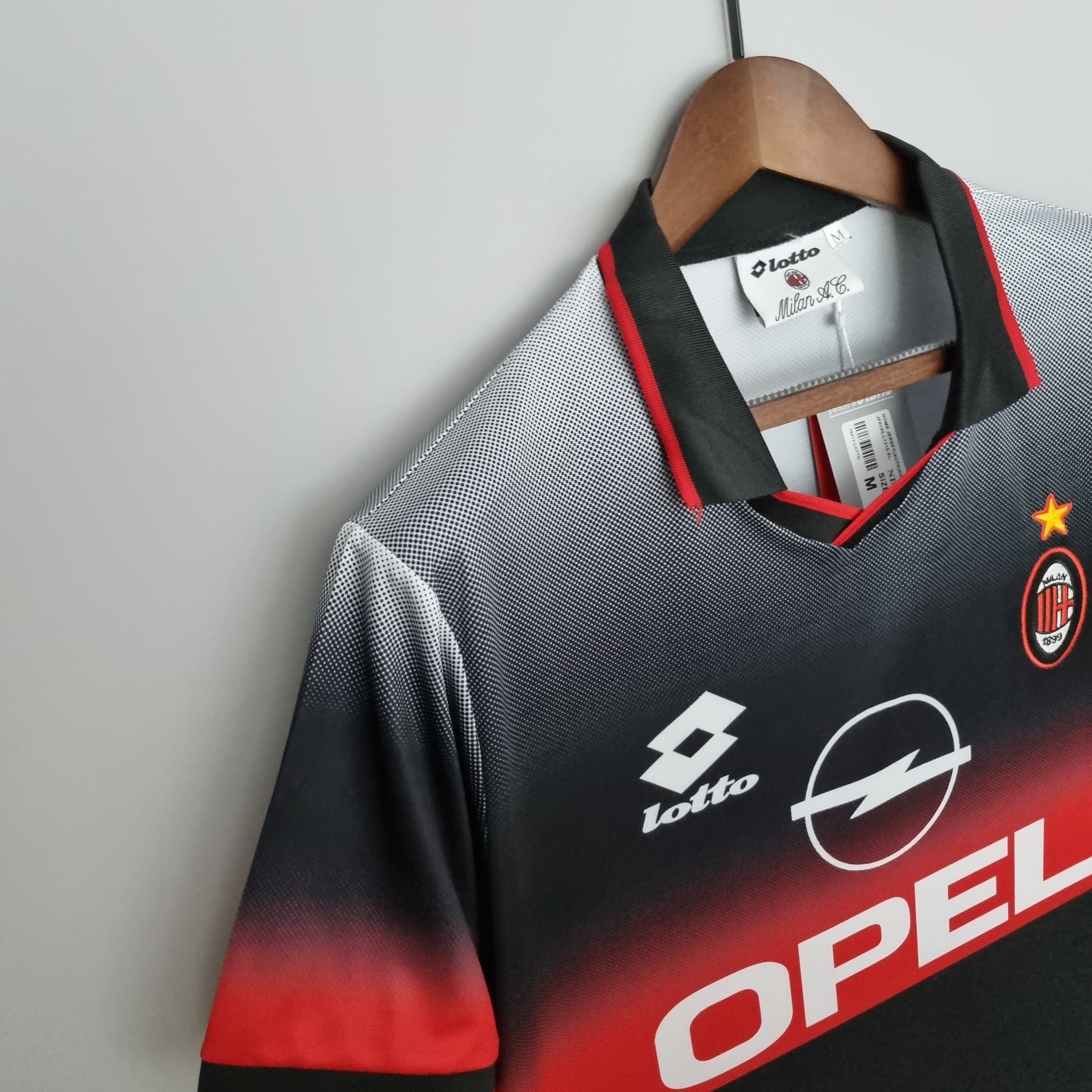 1990s AC Milan Retro Football Shirt | Black Red Home