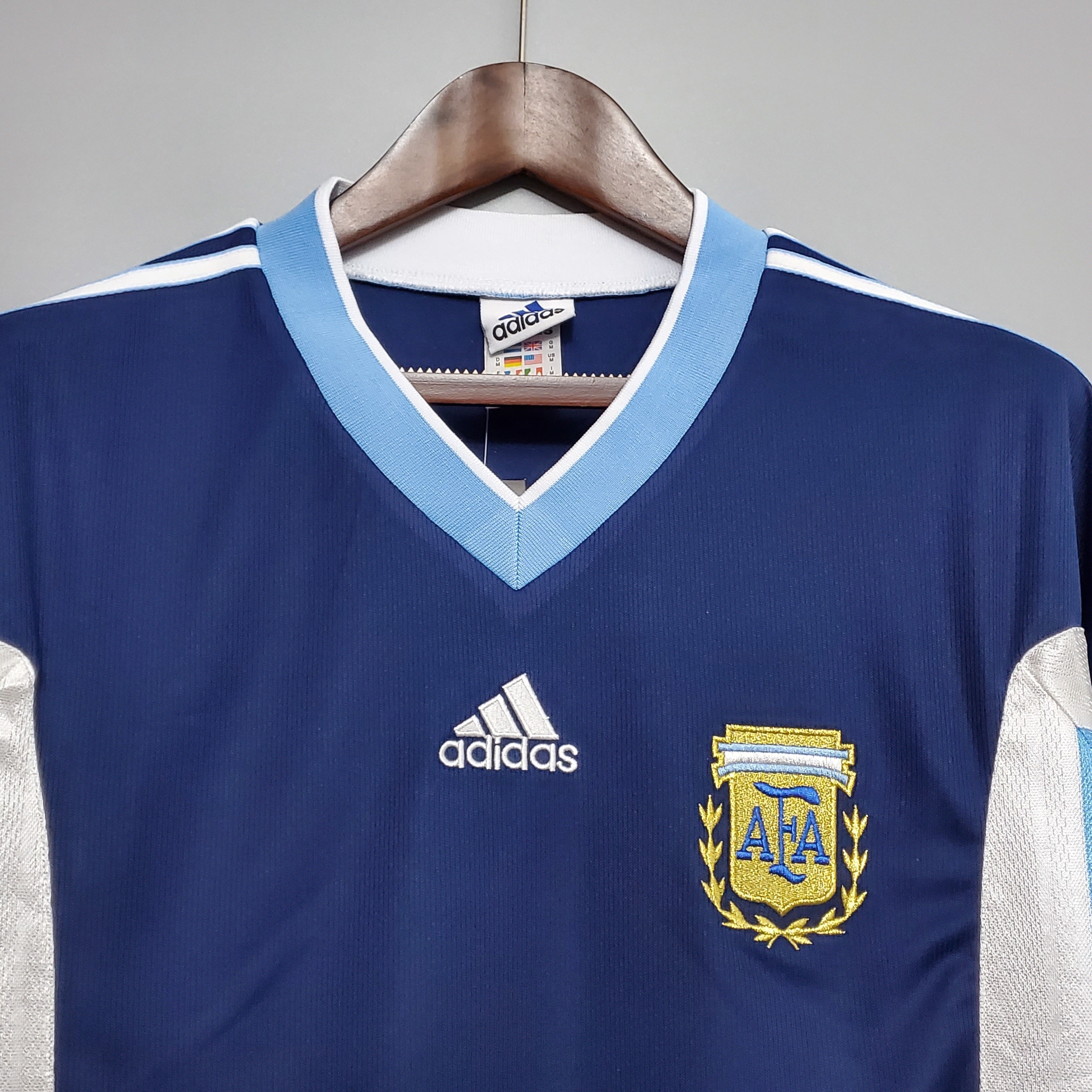 1990s Argentina Retro Football Shirt | Navy White Home