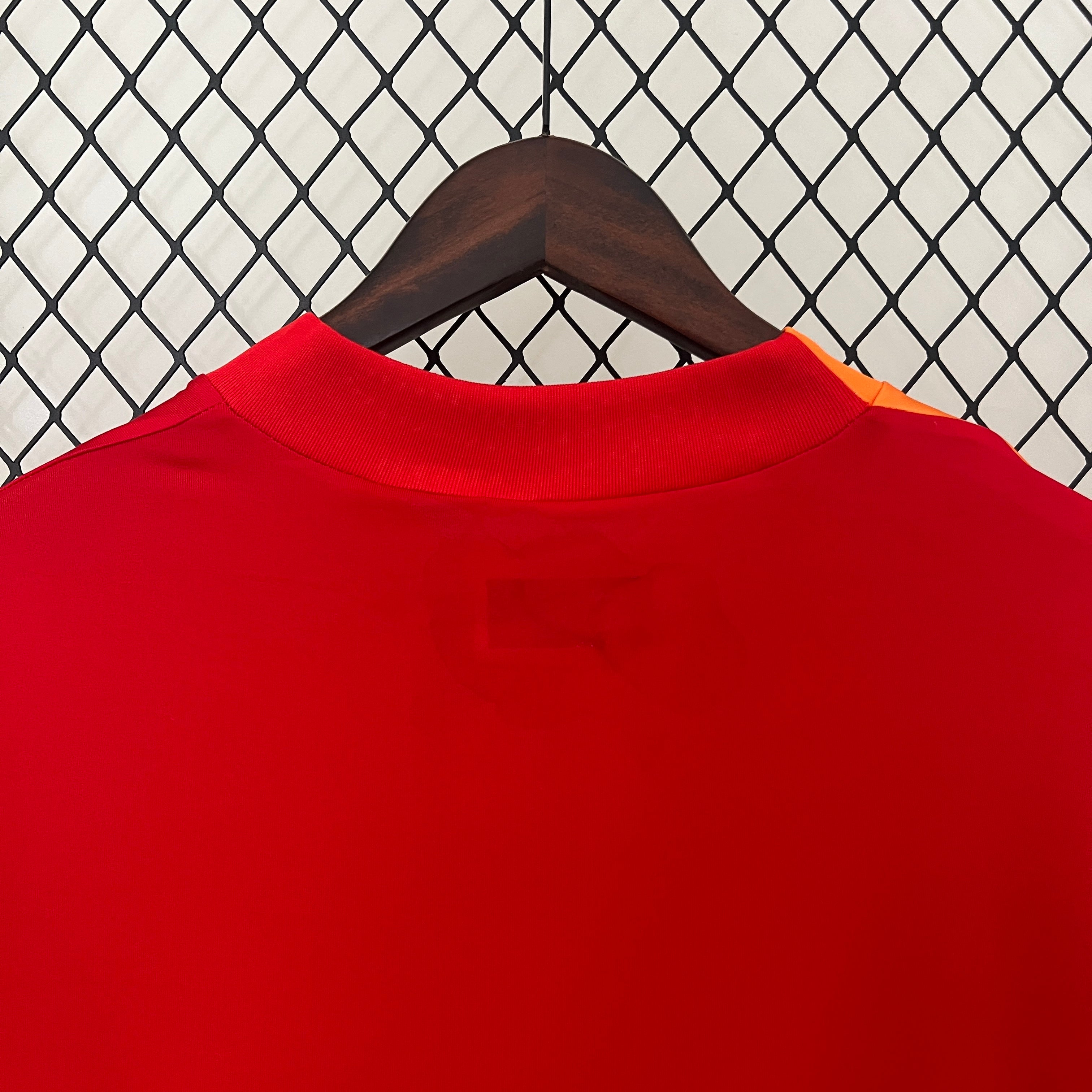 2000s Roma Retro Football Shirt | Red Orange Home