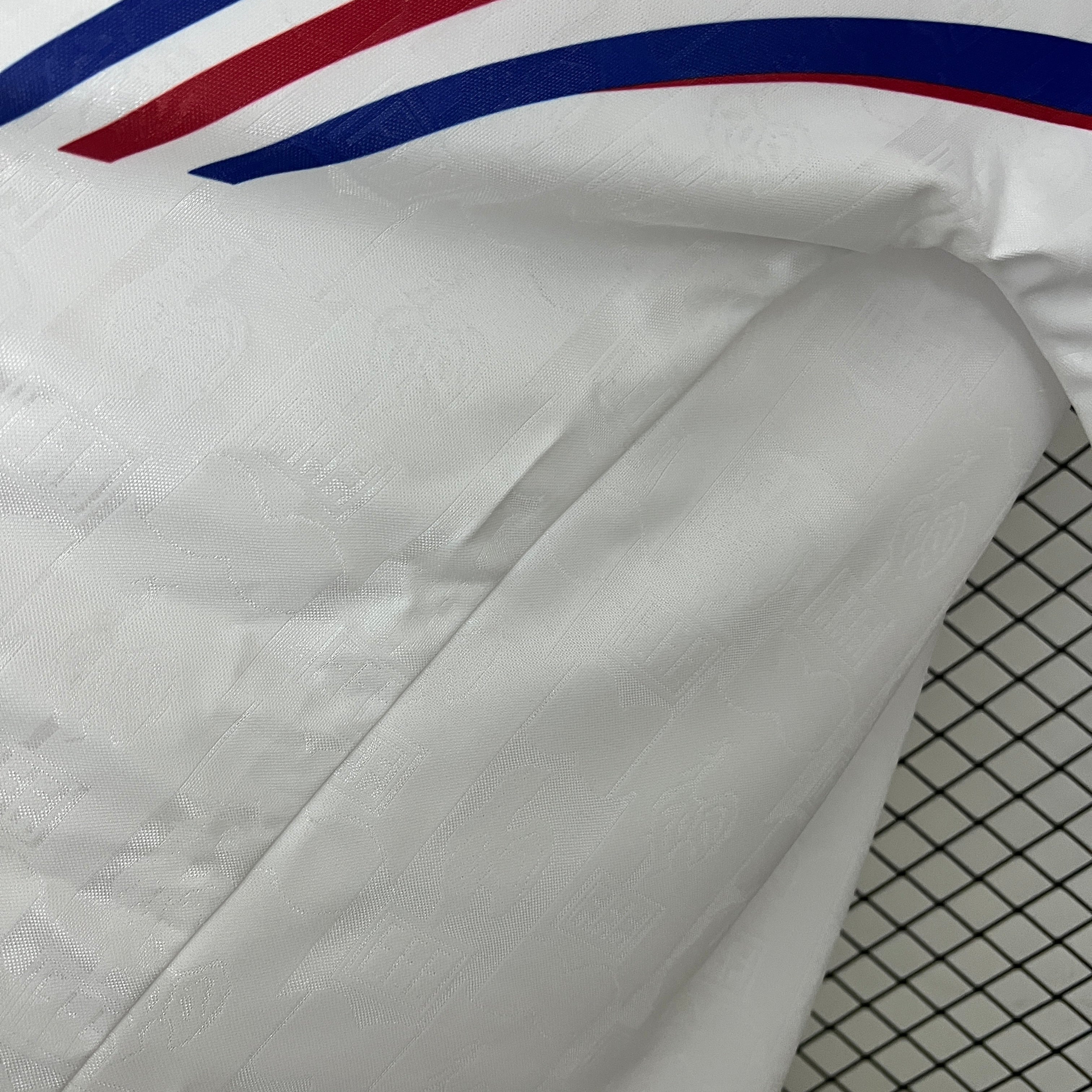 1990s France Retro Football Shirt | White Blue Home