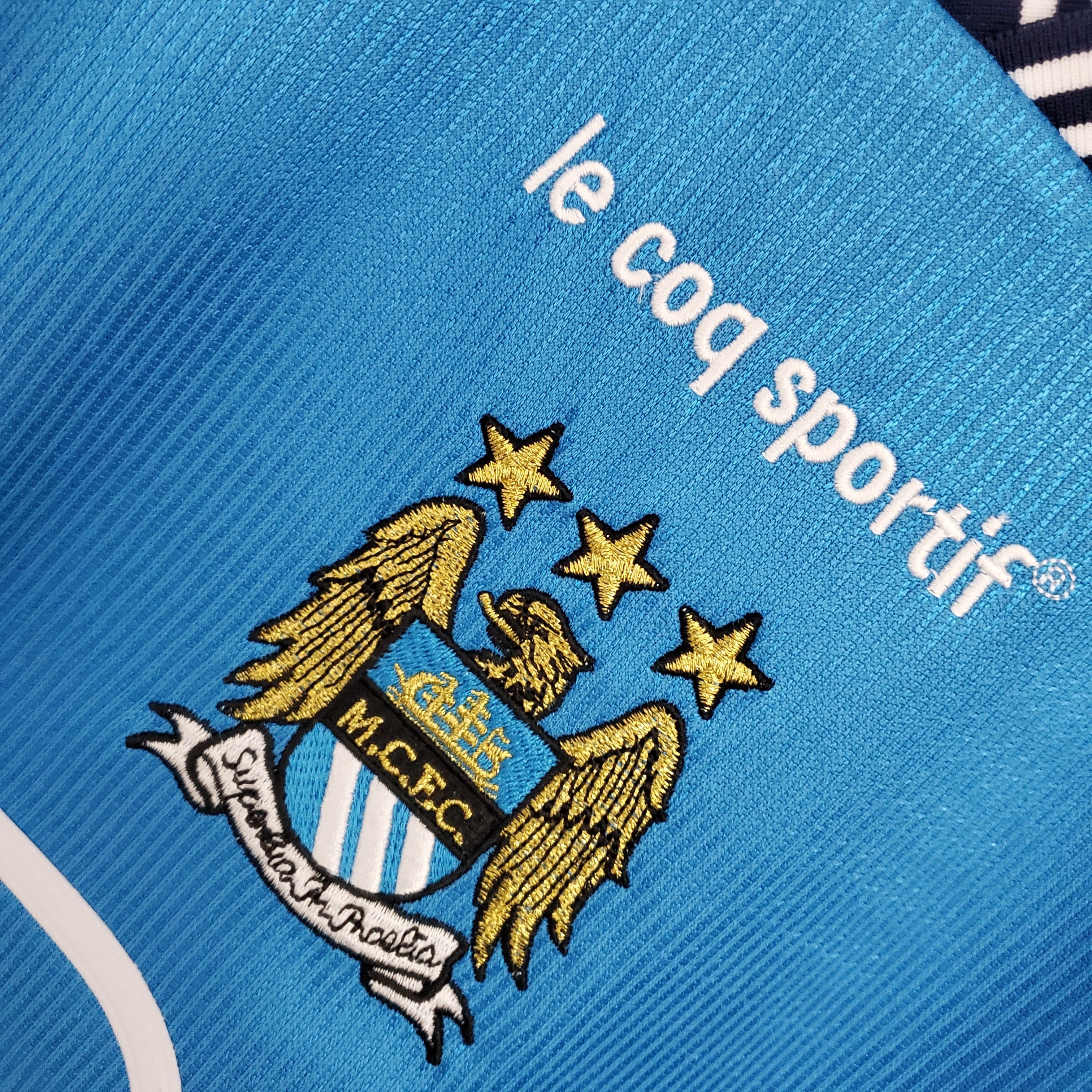 1990s Manchester City Retro Football Shirt | Sky Blue White Home