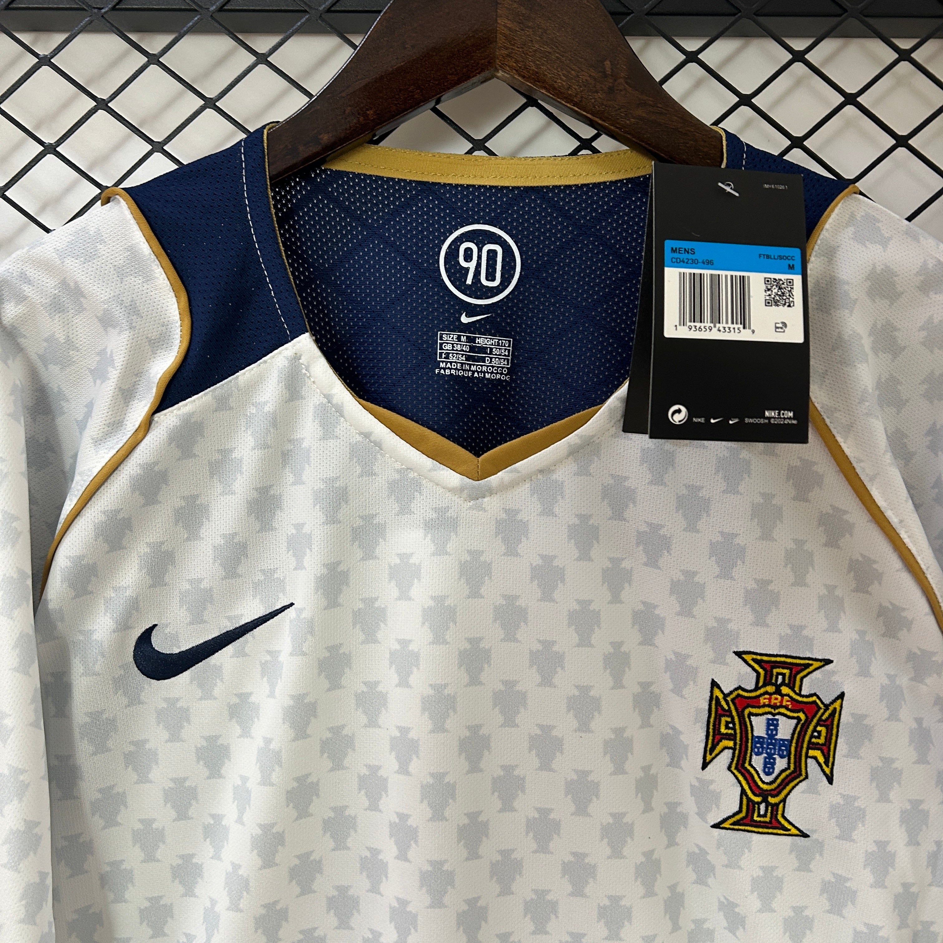 1990s Portugal Retro Football Shirt | White Blue Home
