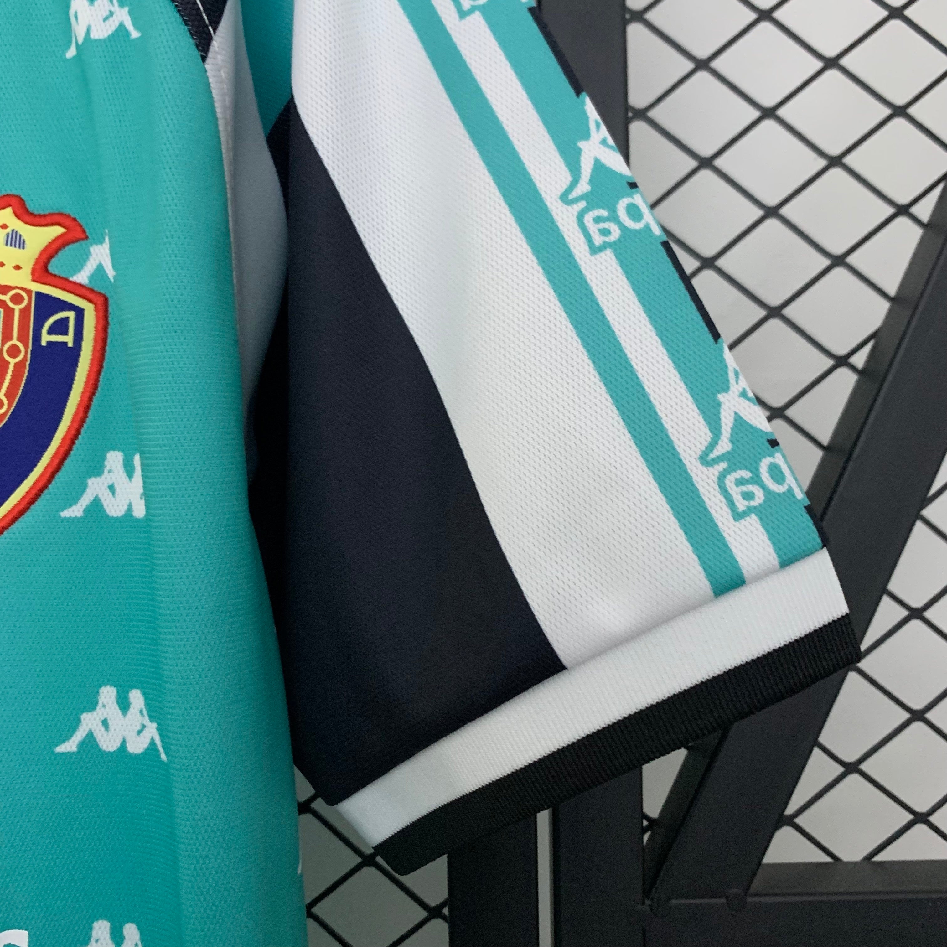 1990s Osasuna Retro Football Shirt | Teal Black Home