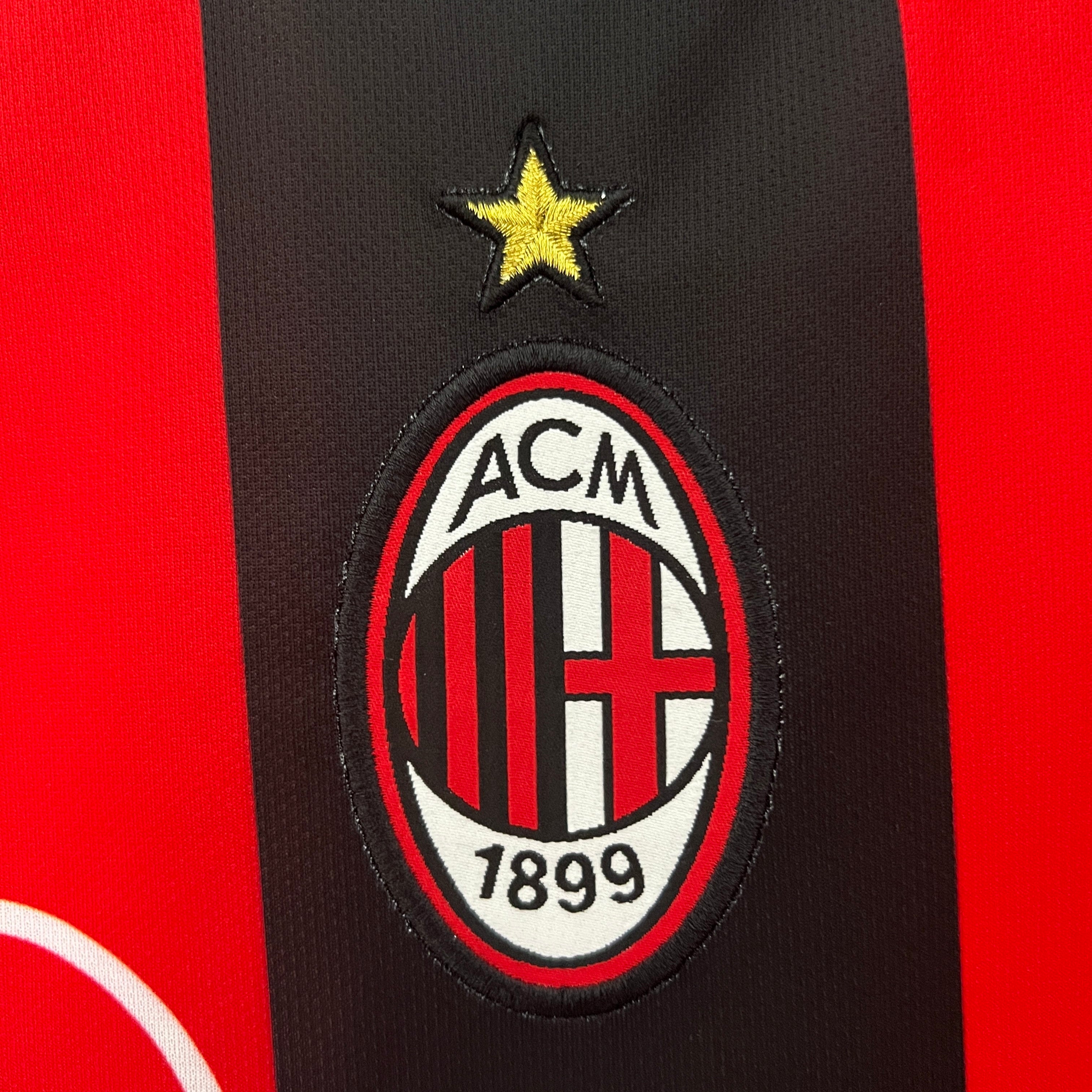 1990s AC Milan Retro Football Shirt | Red Black Home