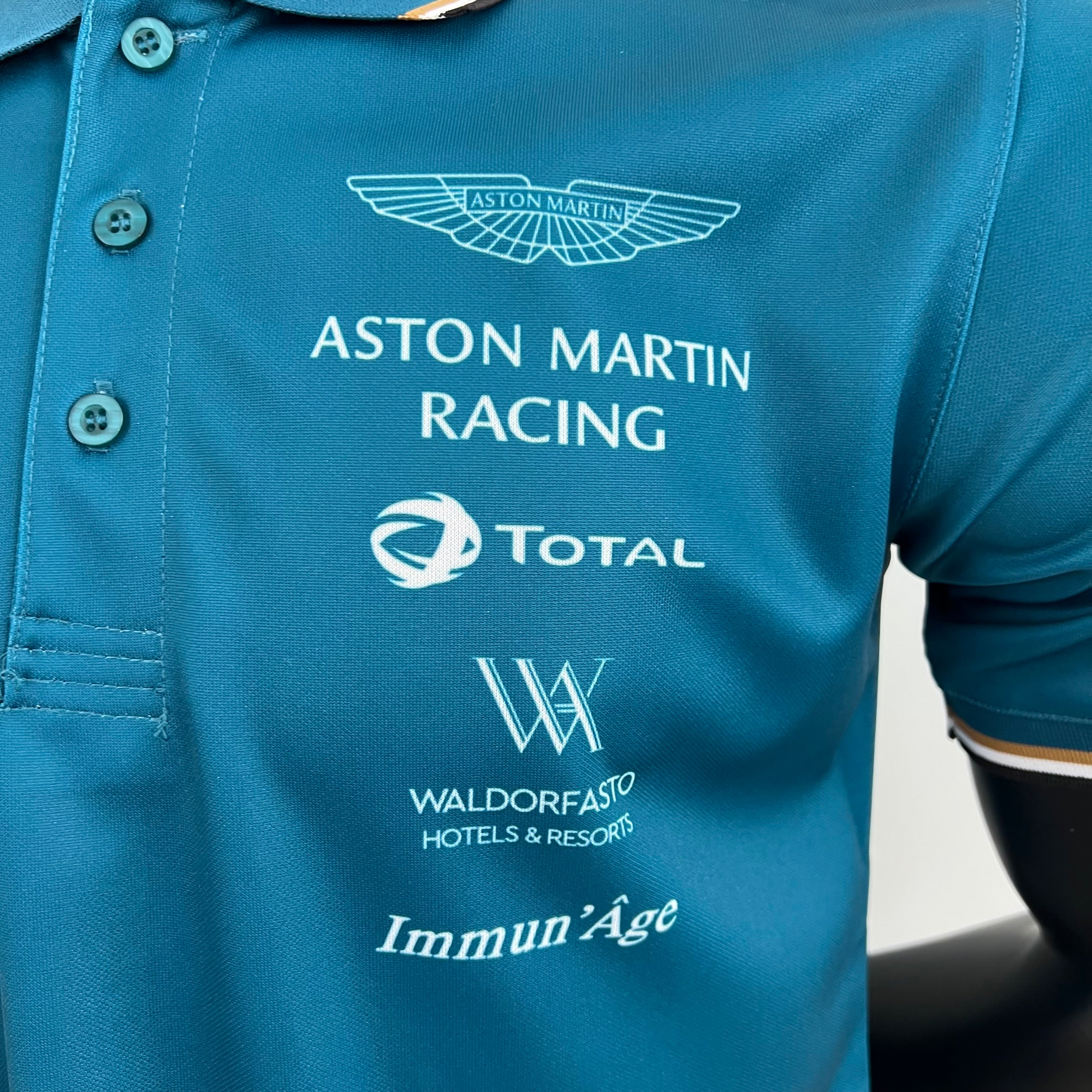 Aston Martin F1 2024 Polo – Player Fit | Blue Green