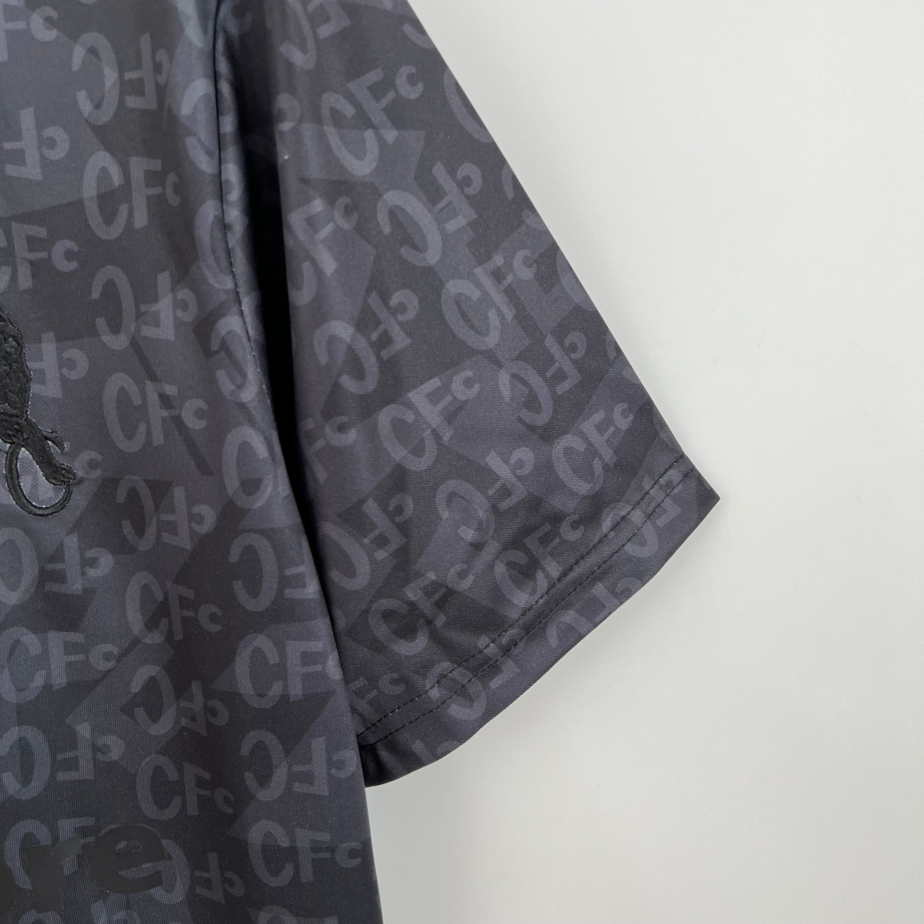 1990s Chelsea Retro Football Shirt | Black Grey Home