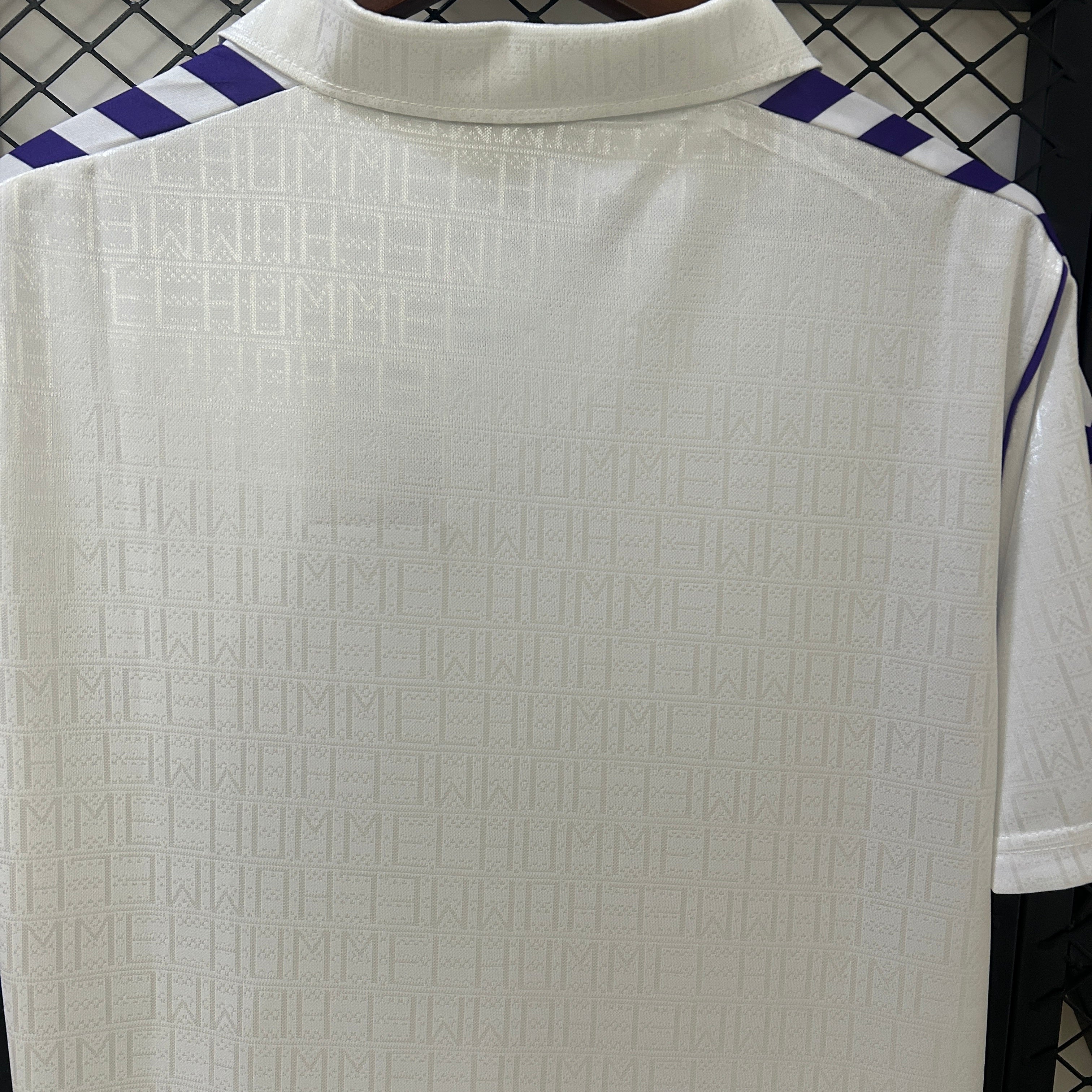 1990s Real Madrid Retro Football Shirt | White Purple Home