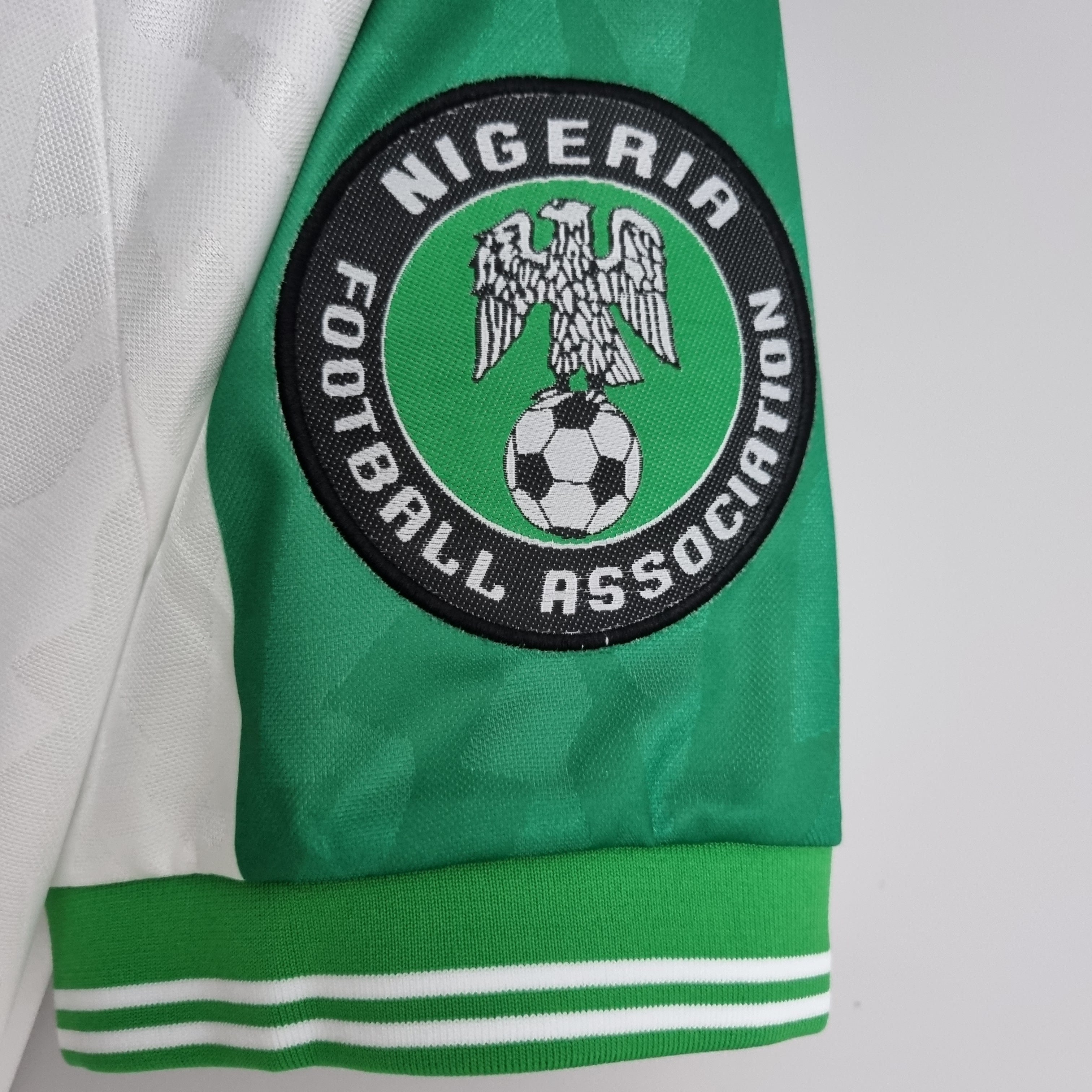 1990s Nigeria Retro Football Shirt | Green White Home