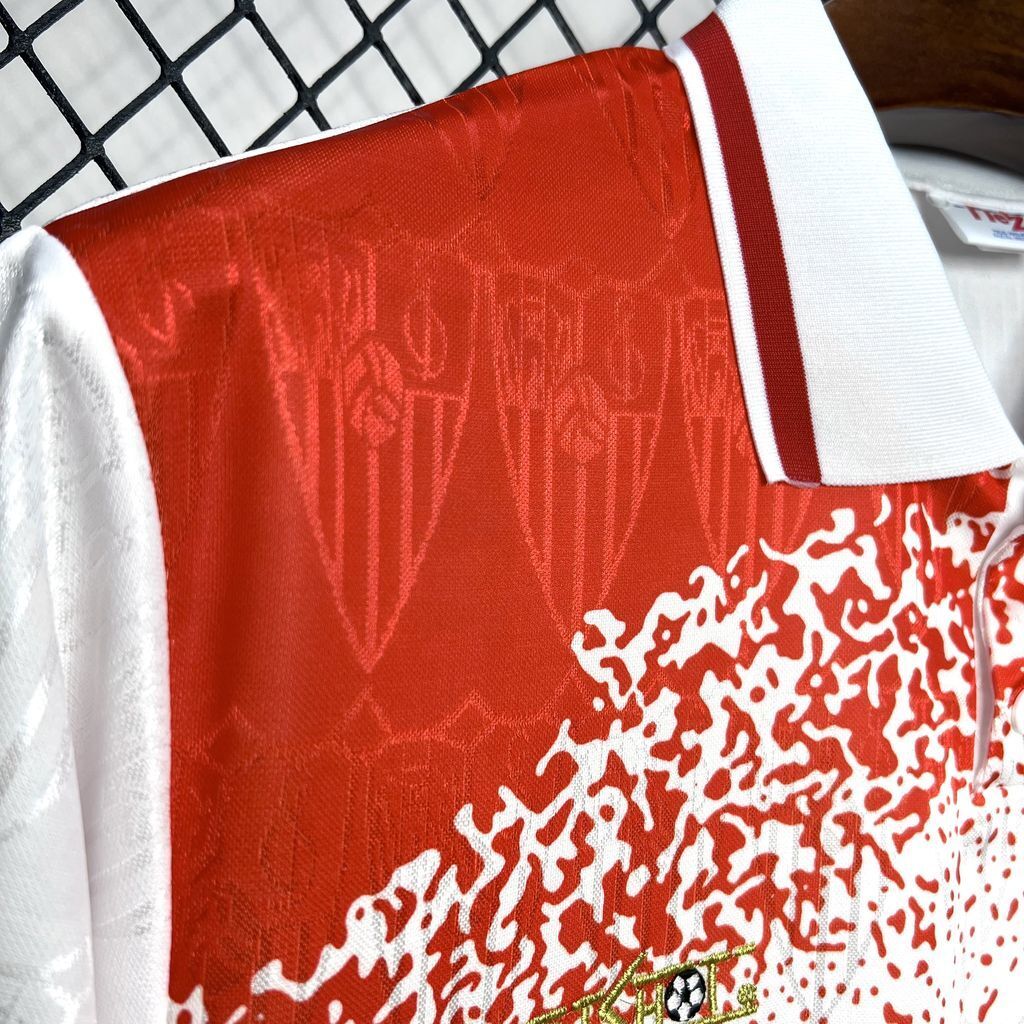 1990s Sevilla Retro Football Shirt | Red White Home