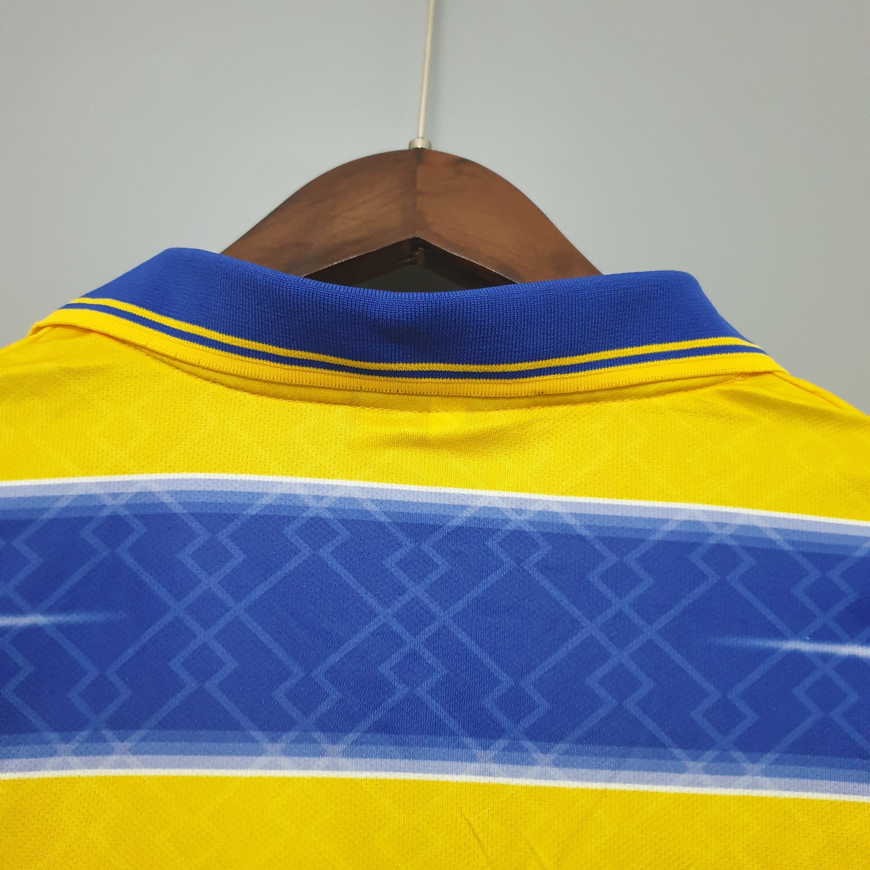 1990s Parma Retro Football Shirt | Yellow Blue Home