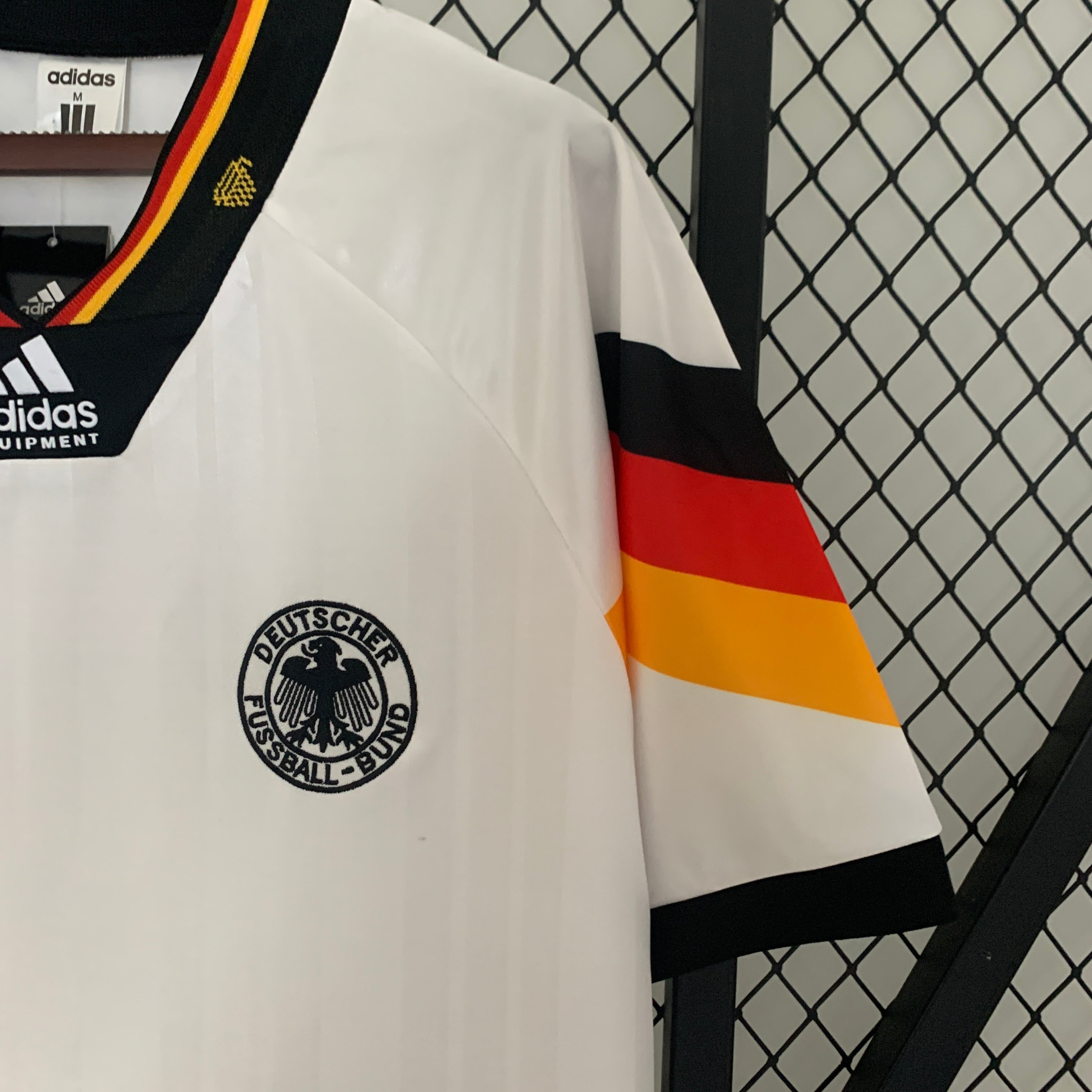 1990s Germany Retro Football Shirt | White Black Home