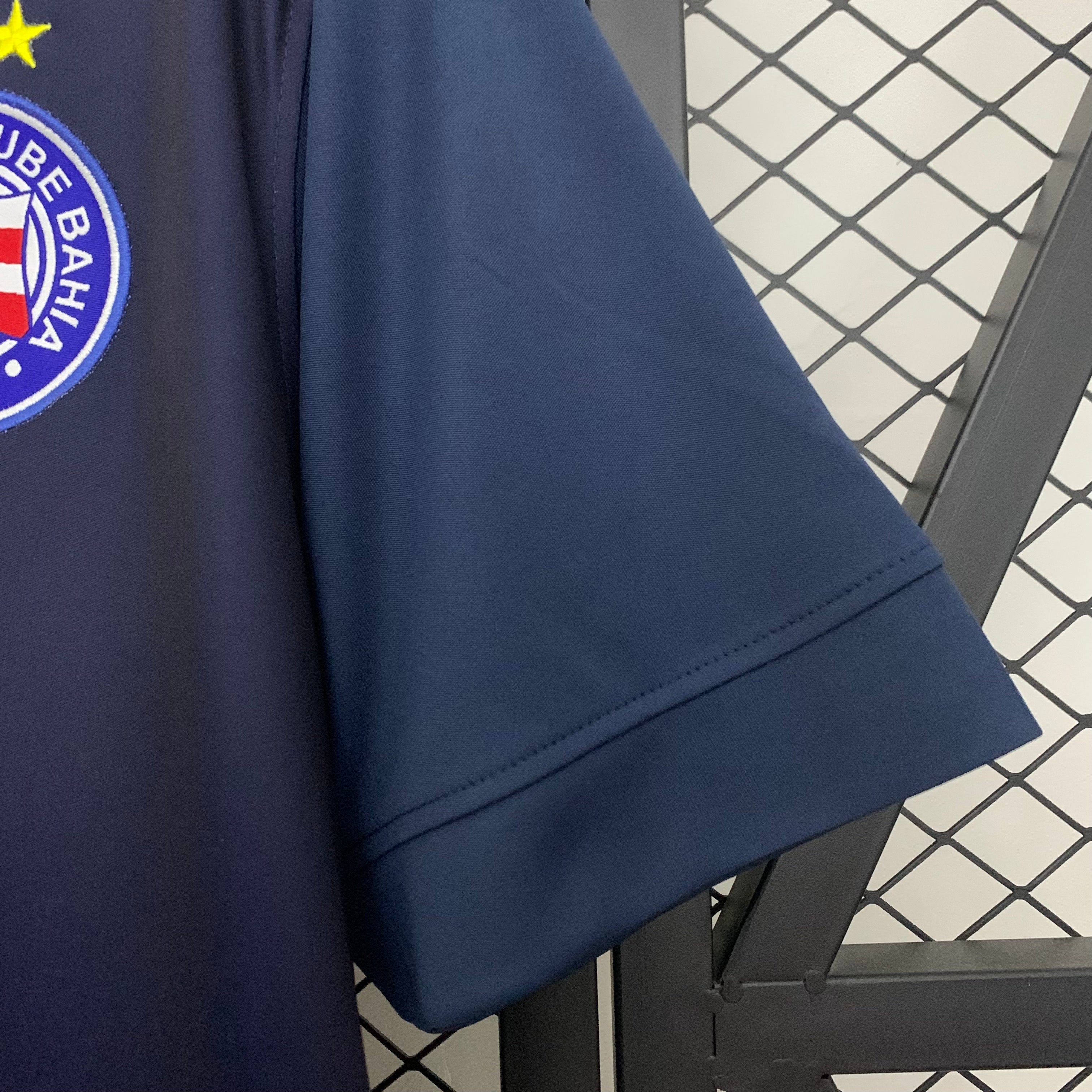 2020s Bahia Retro Football Shirt | Navy Pink Home
