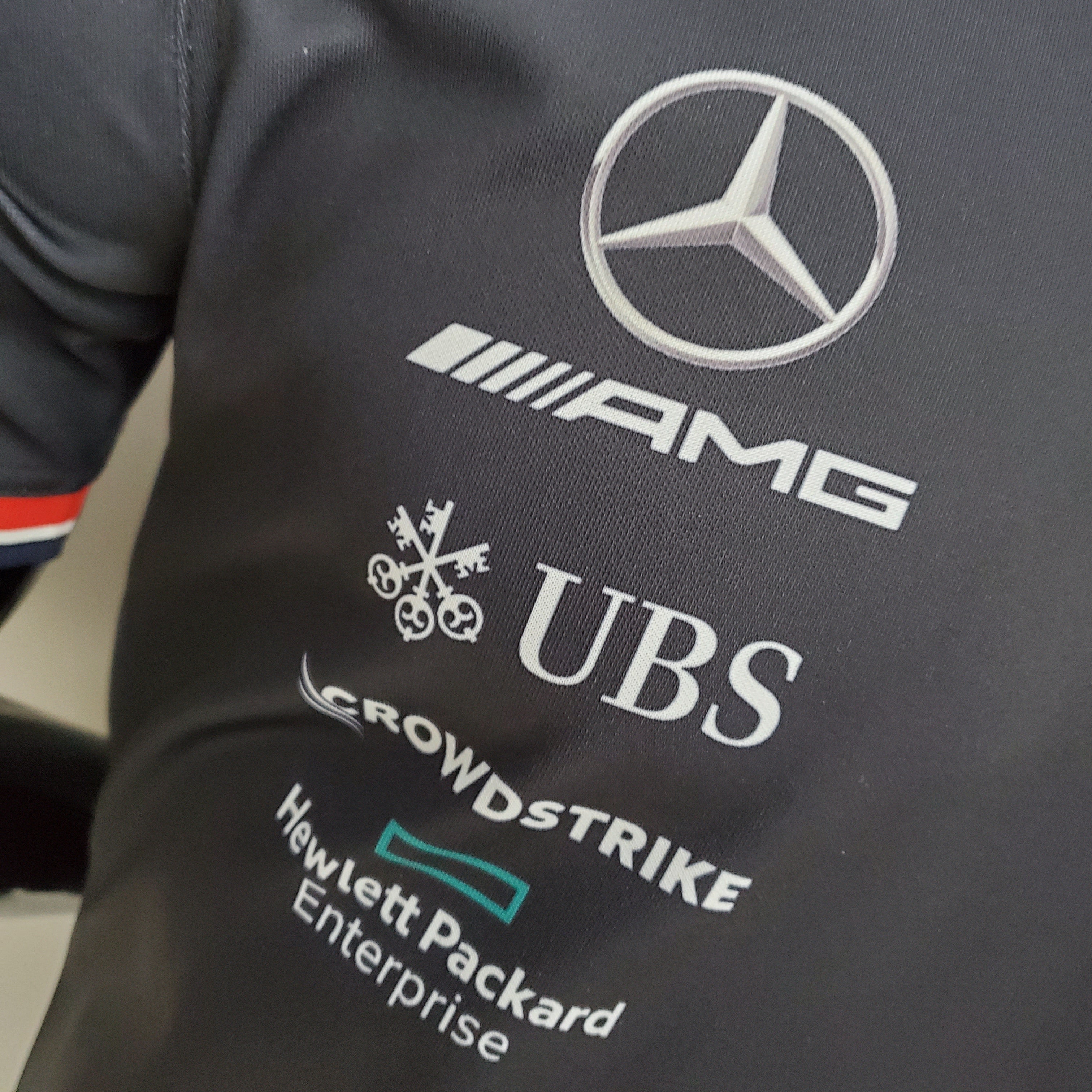 Mercedes F1 2023 Polo – Player Fit | Dark Grey