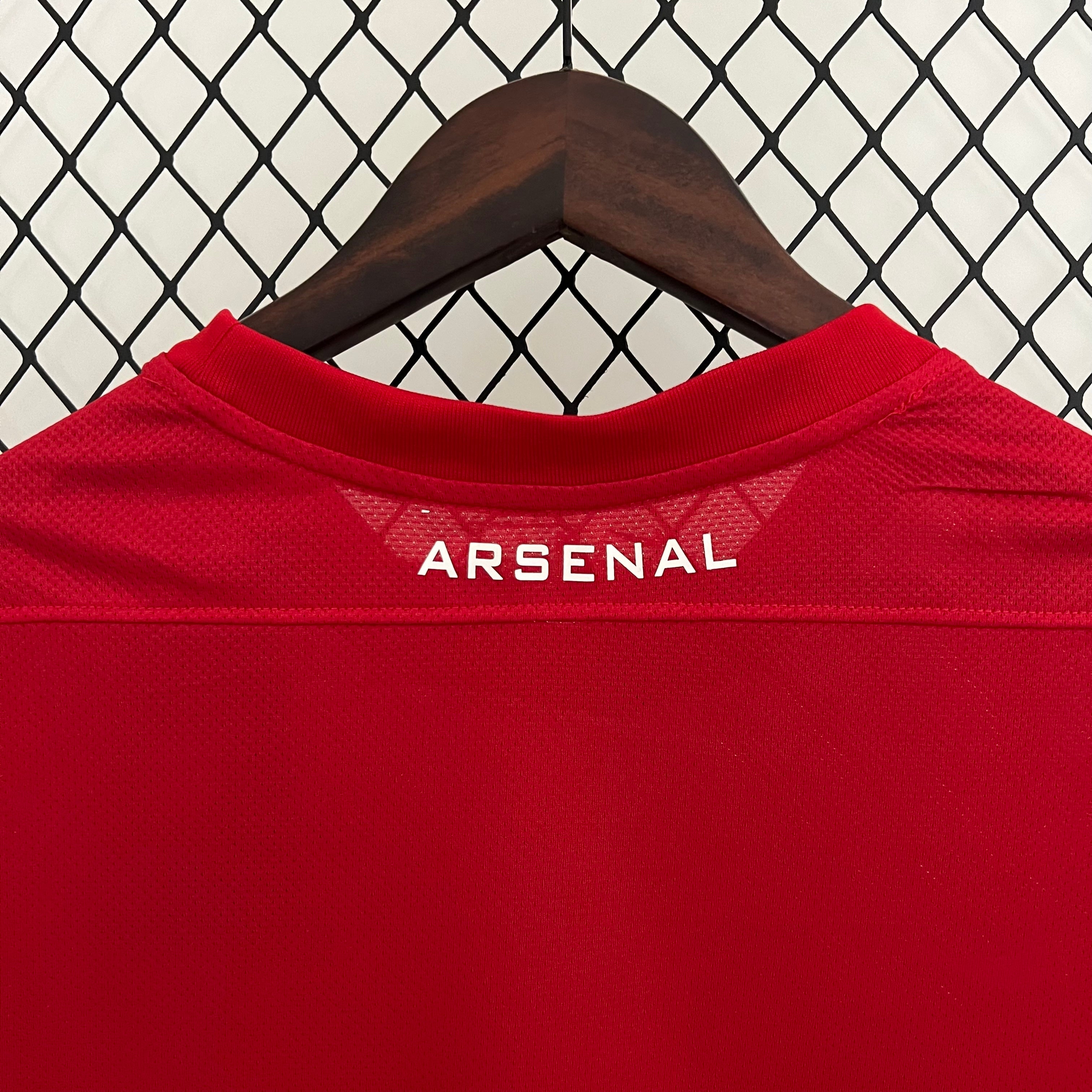 2010s Arsenal Retro Football Shirt | Red White Home