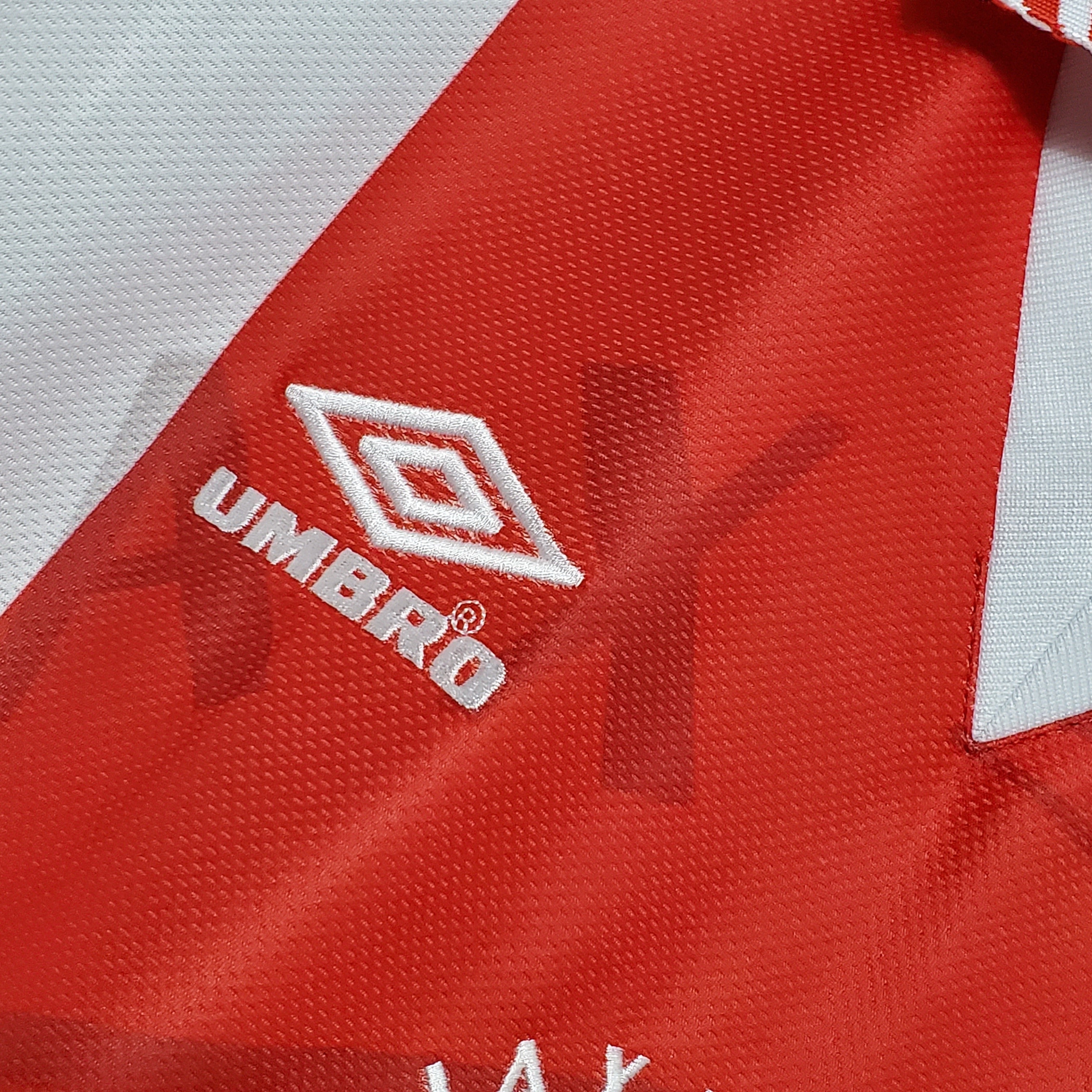 1990s Ajax Retro Football Shirt | Red White Home