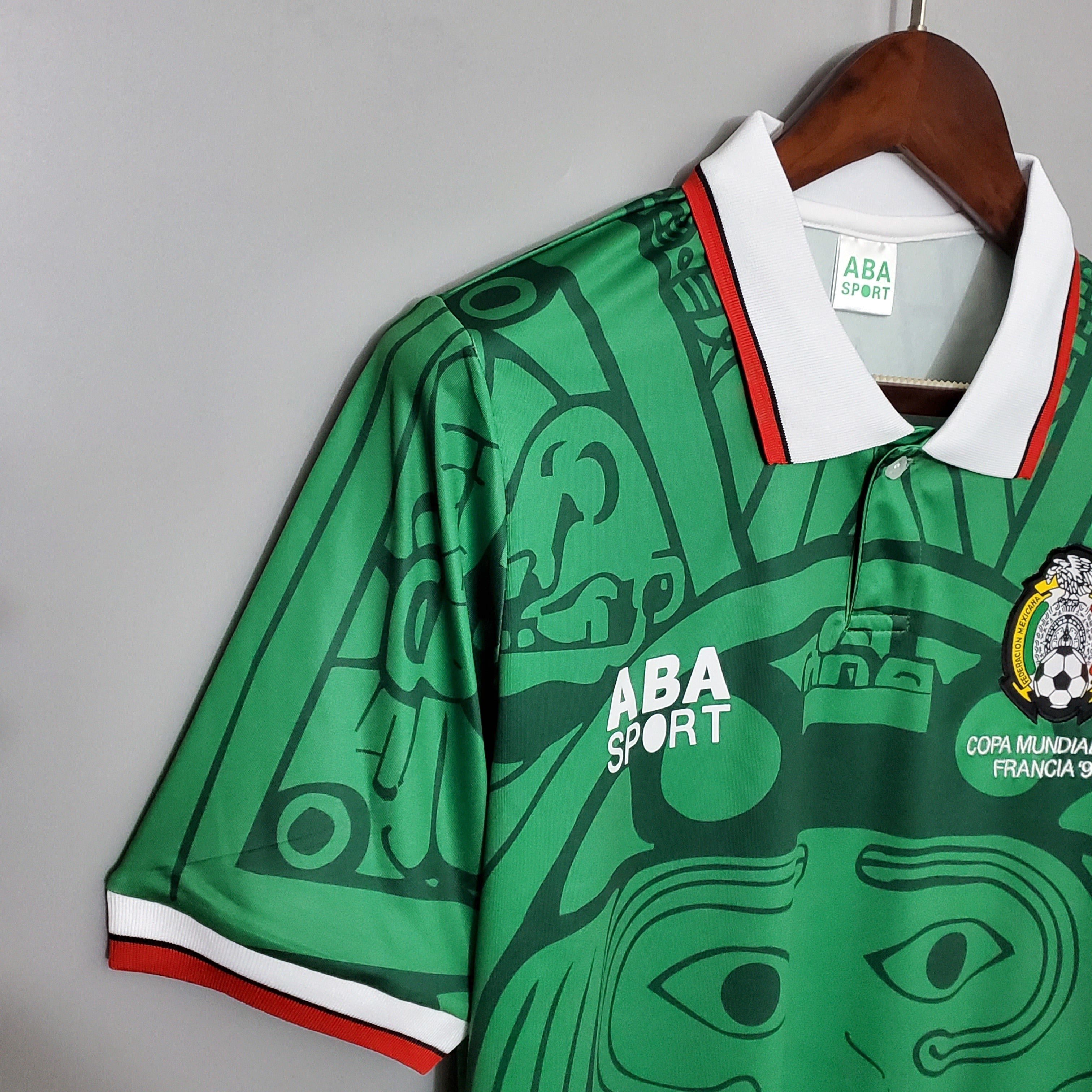 1990s Mexico Retro Football Shirt | Green Red Home
