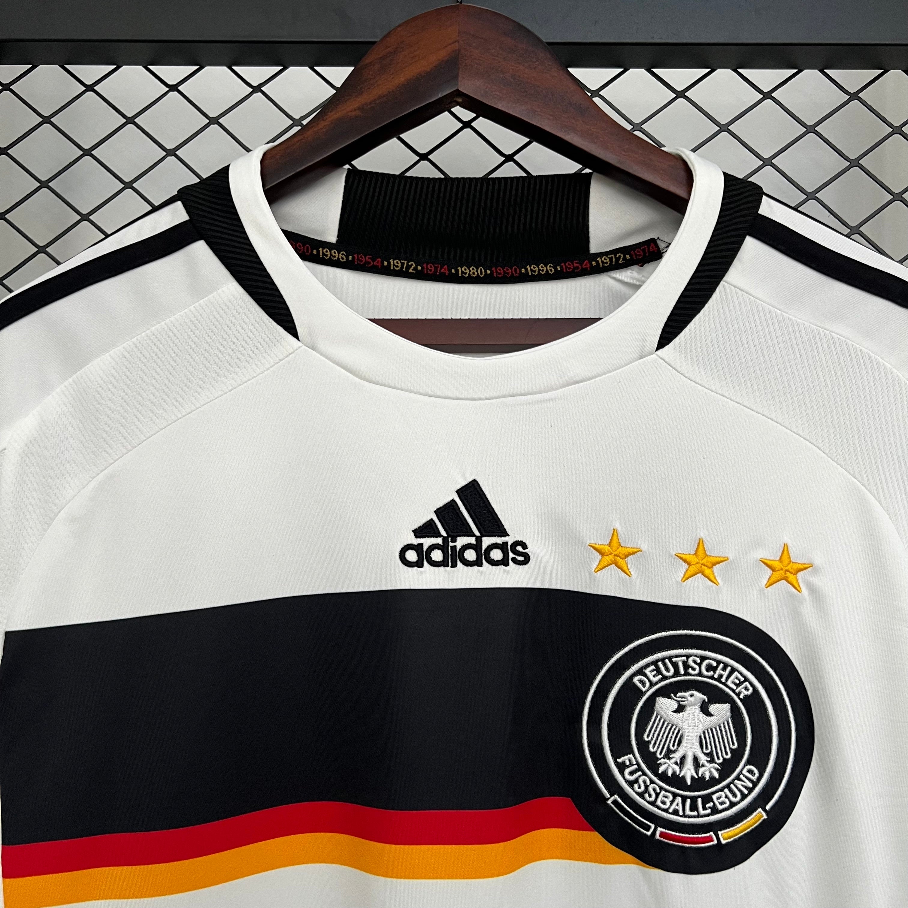 2000s Germany Retro Football Shirt | White Black Home
