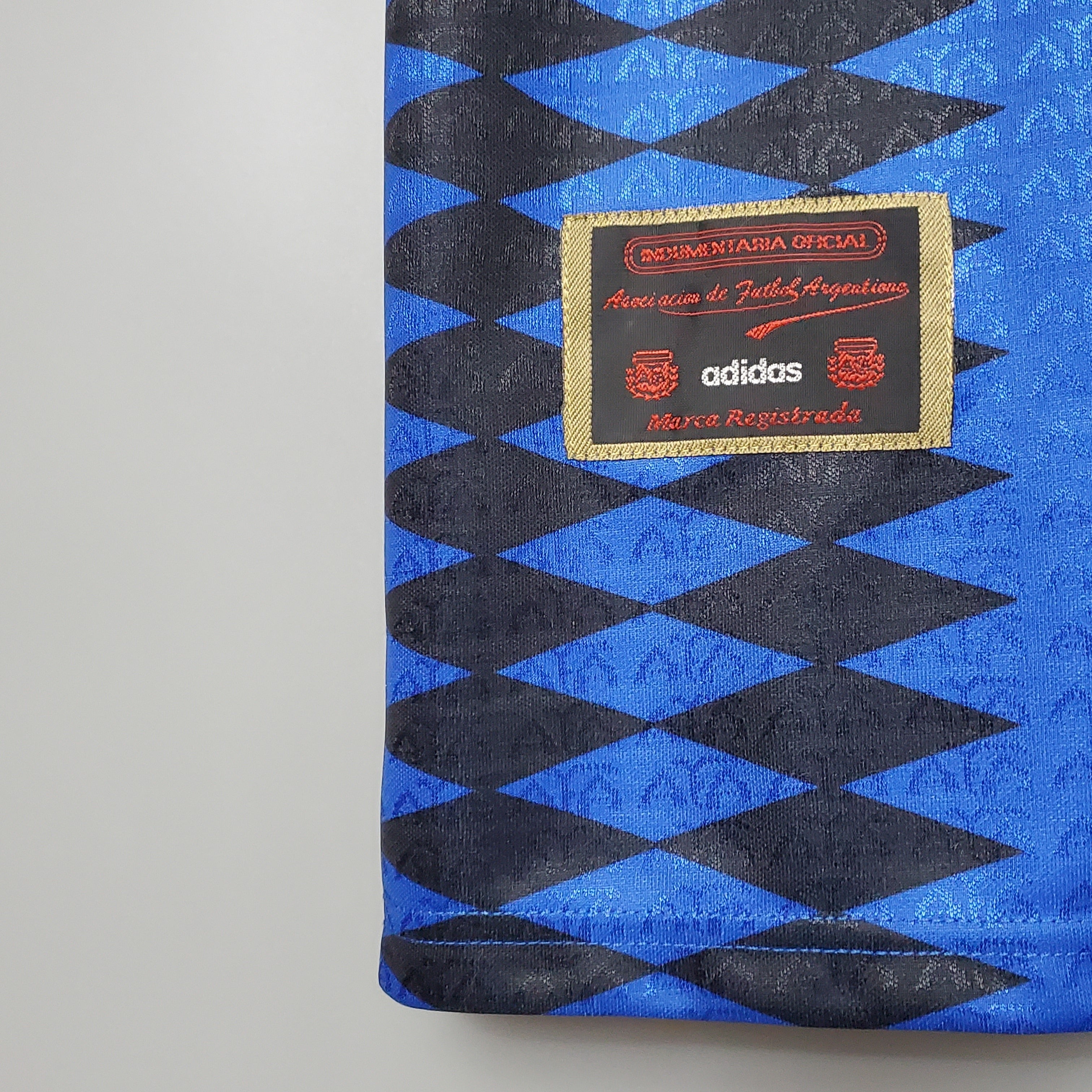 1990s Argentina Retro Football Shirt | Blue Black Home