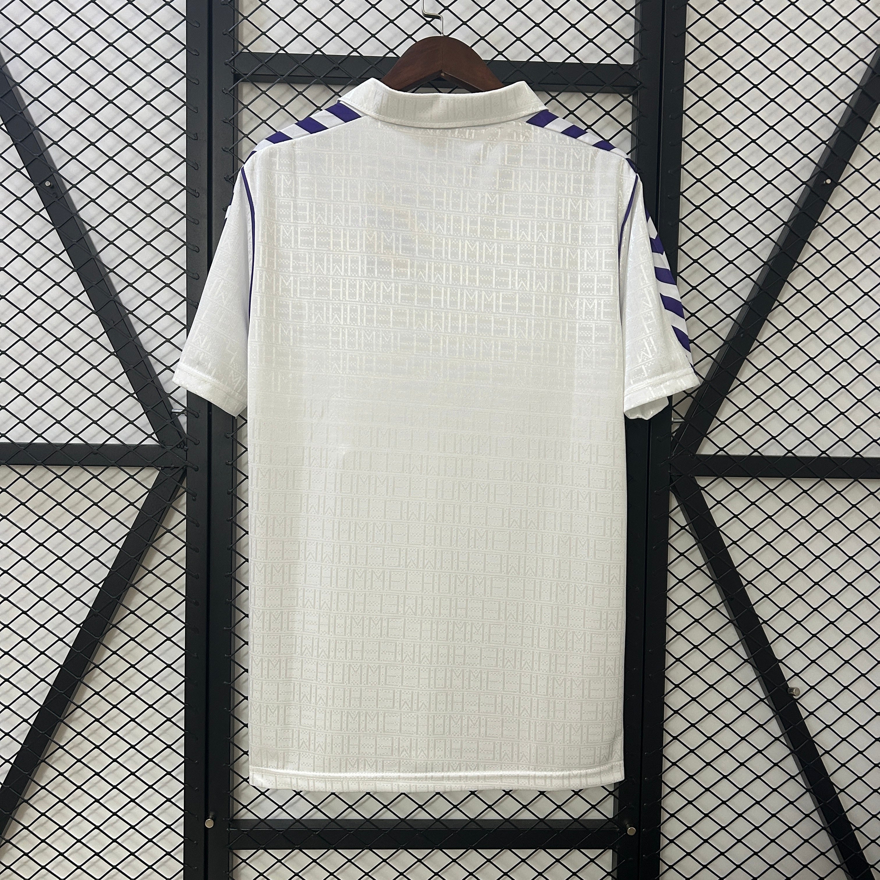 1990s Real Madrid Retro Football Shirt | White Purple Home