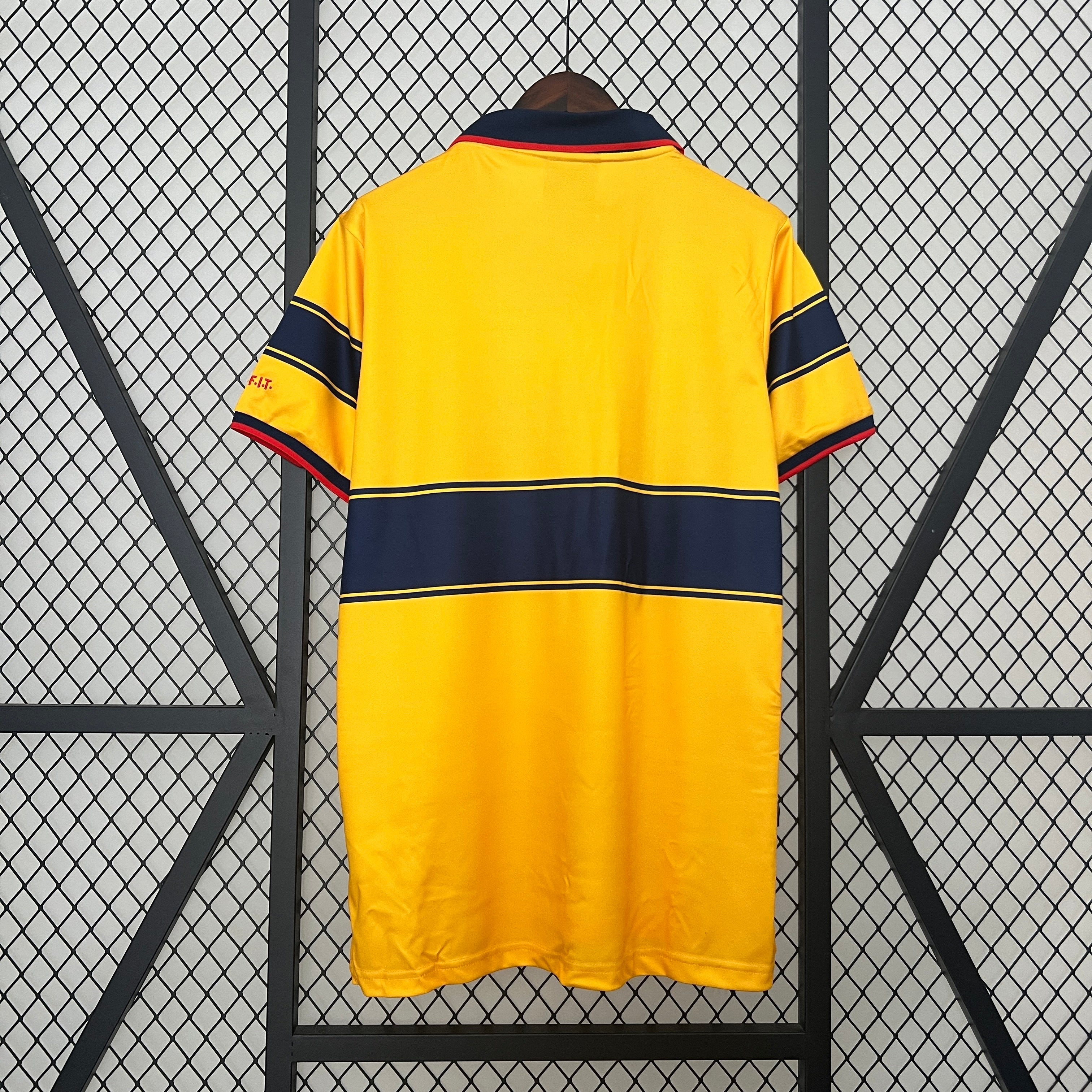 1990s Arsenal Retro Football Shirt | Yellow Navy Home