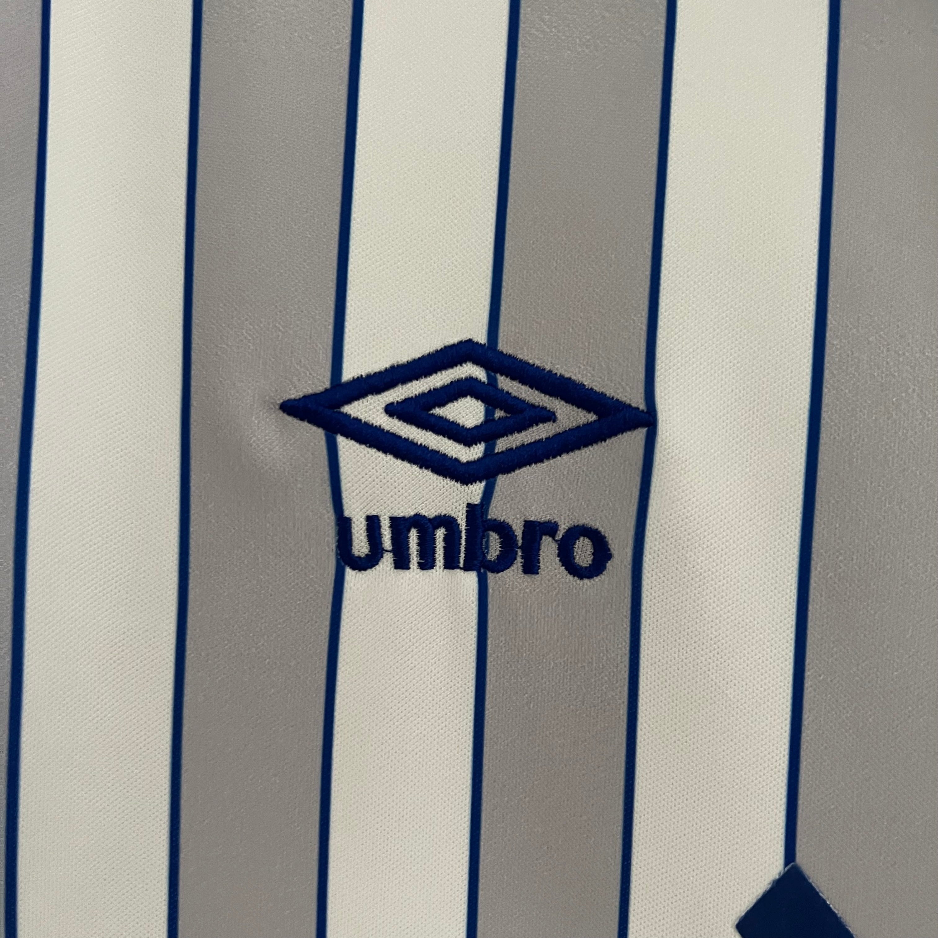 1990s Umbro Retro Football Shirt | White Blue Home