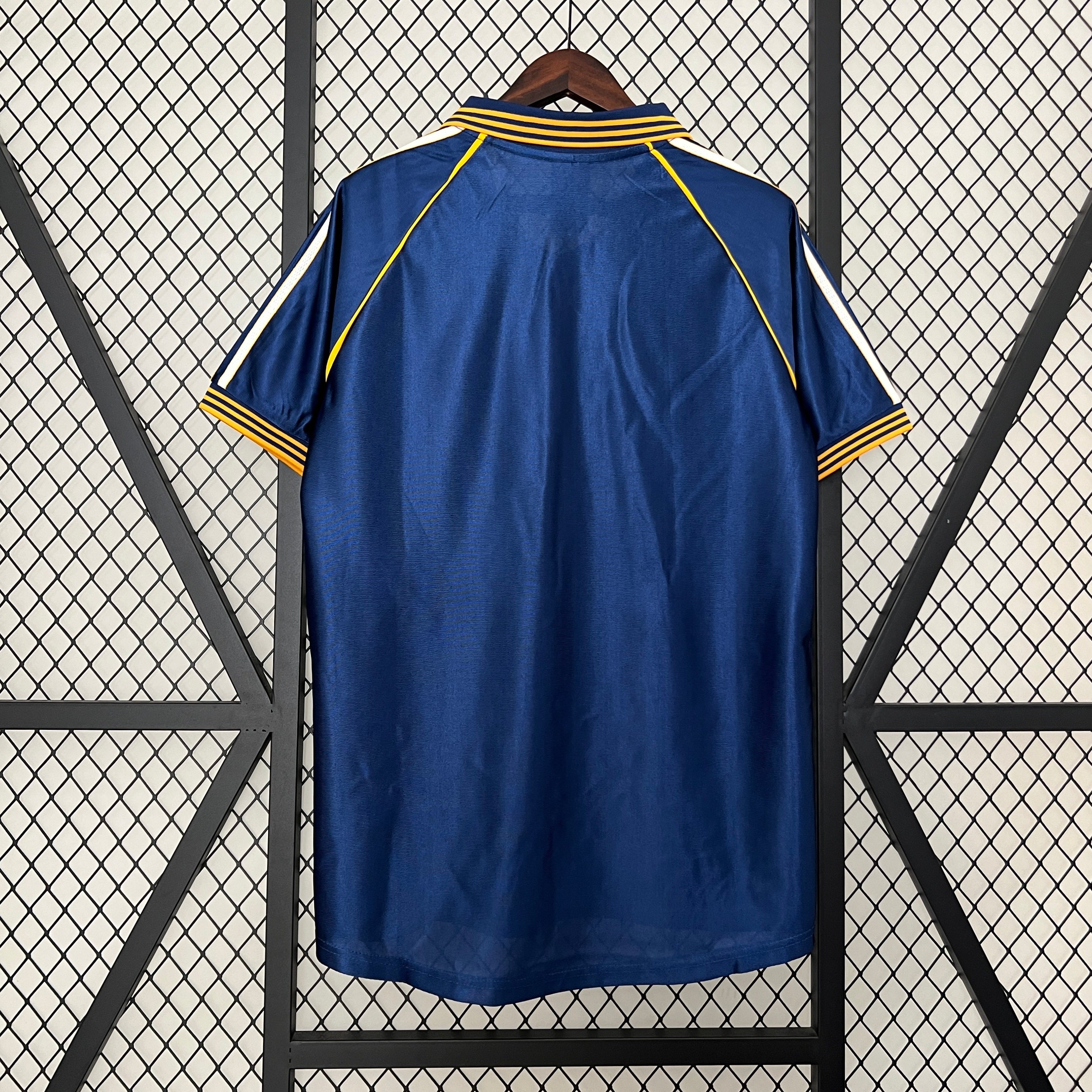 1990s Real Madrid Retro Football Shirt | Navy Yellow Home