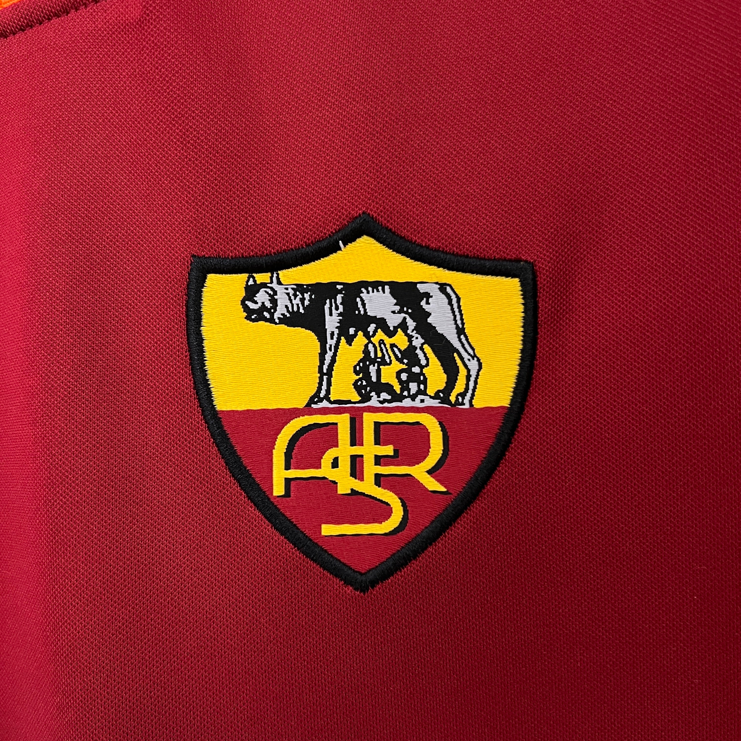 1990s AS Roma Retro Football Shirt | Red Orange Home