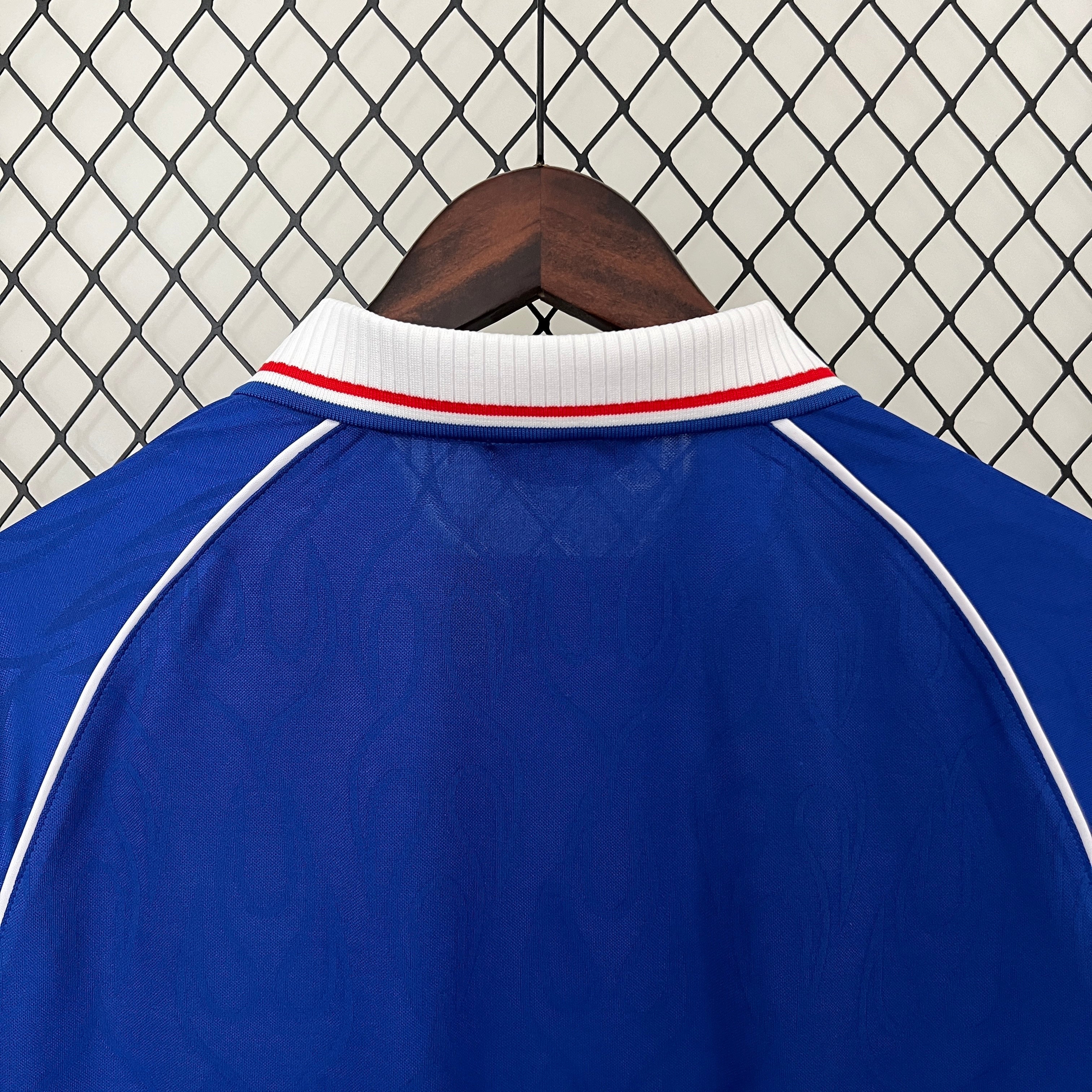 1990s Japan Retro Football Shirt | Blue White Home