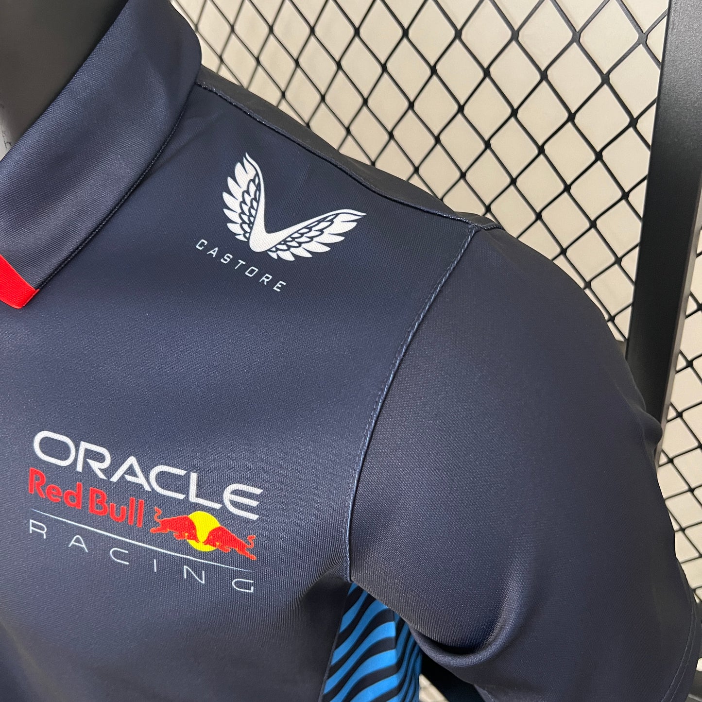 Red Bull Racing F1 2023 Polo – Player Fit – Max Verstappen #1 | Navy Blue