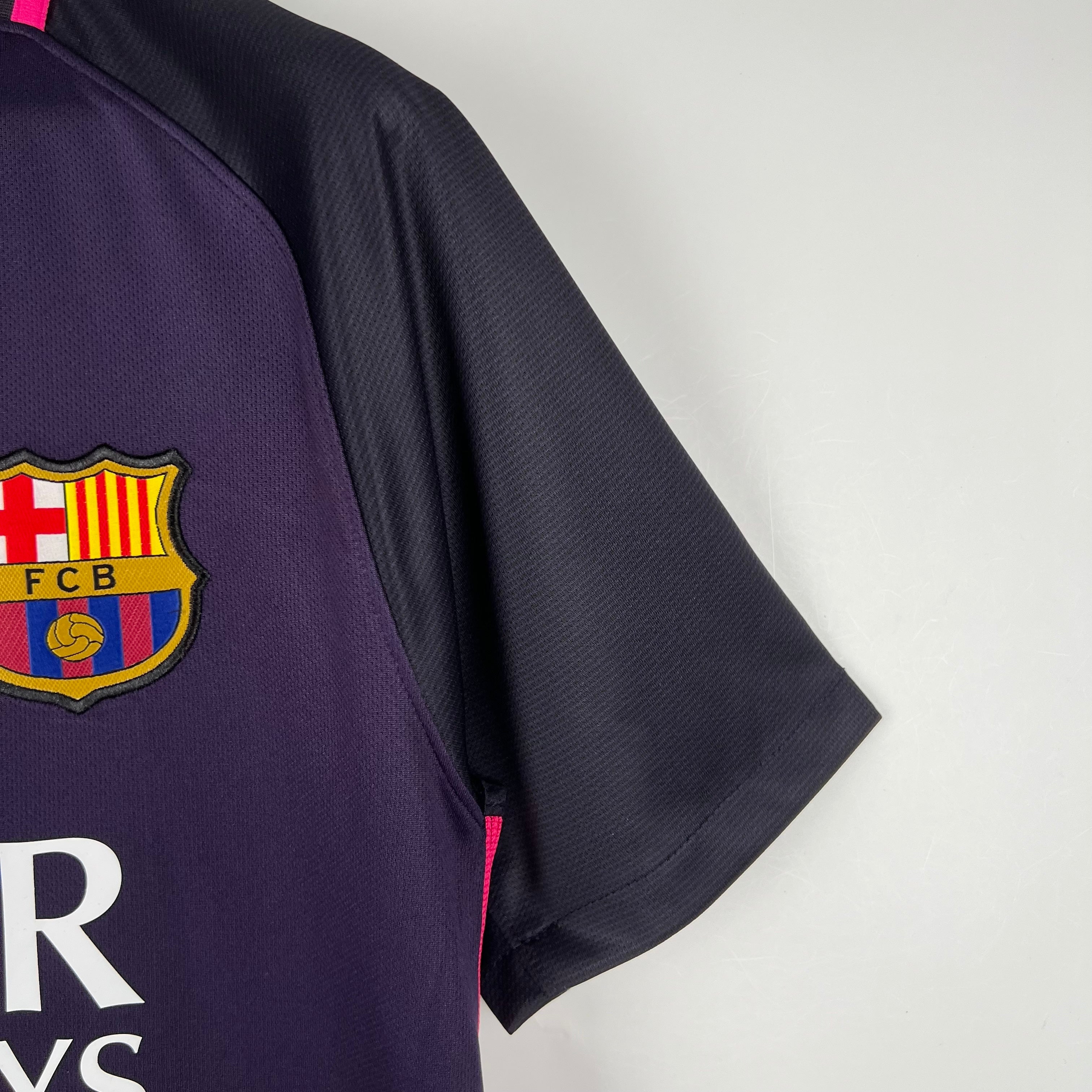 2010s Barcelona Retro Football Shirt | Purple Black Away