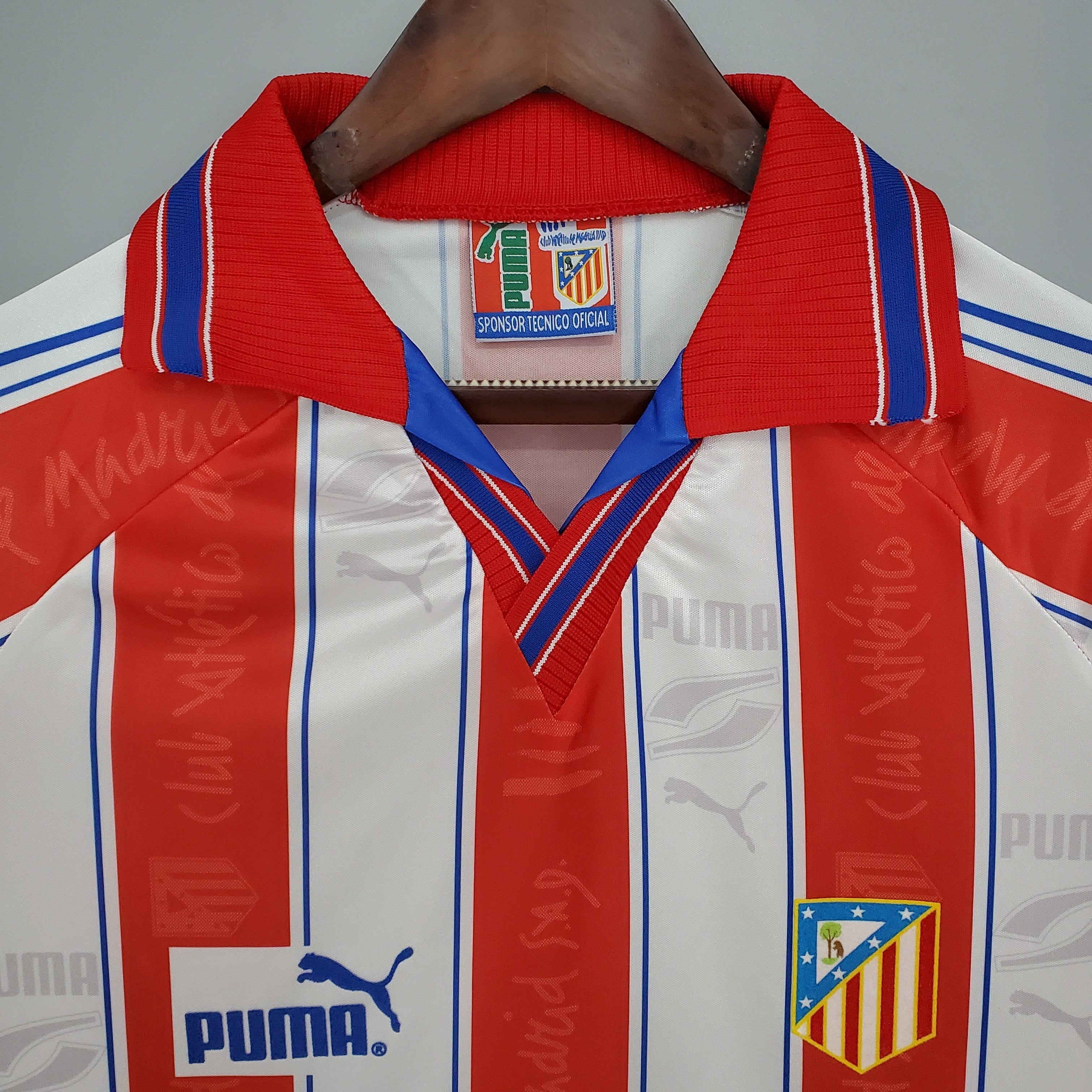 1990s Atletico Madrid Retro Football Shirt | Red White Home