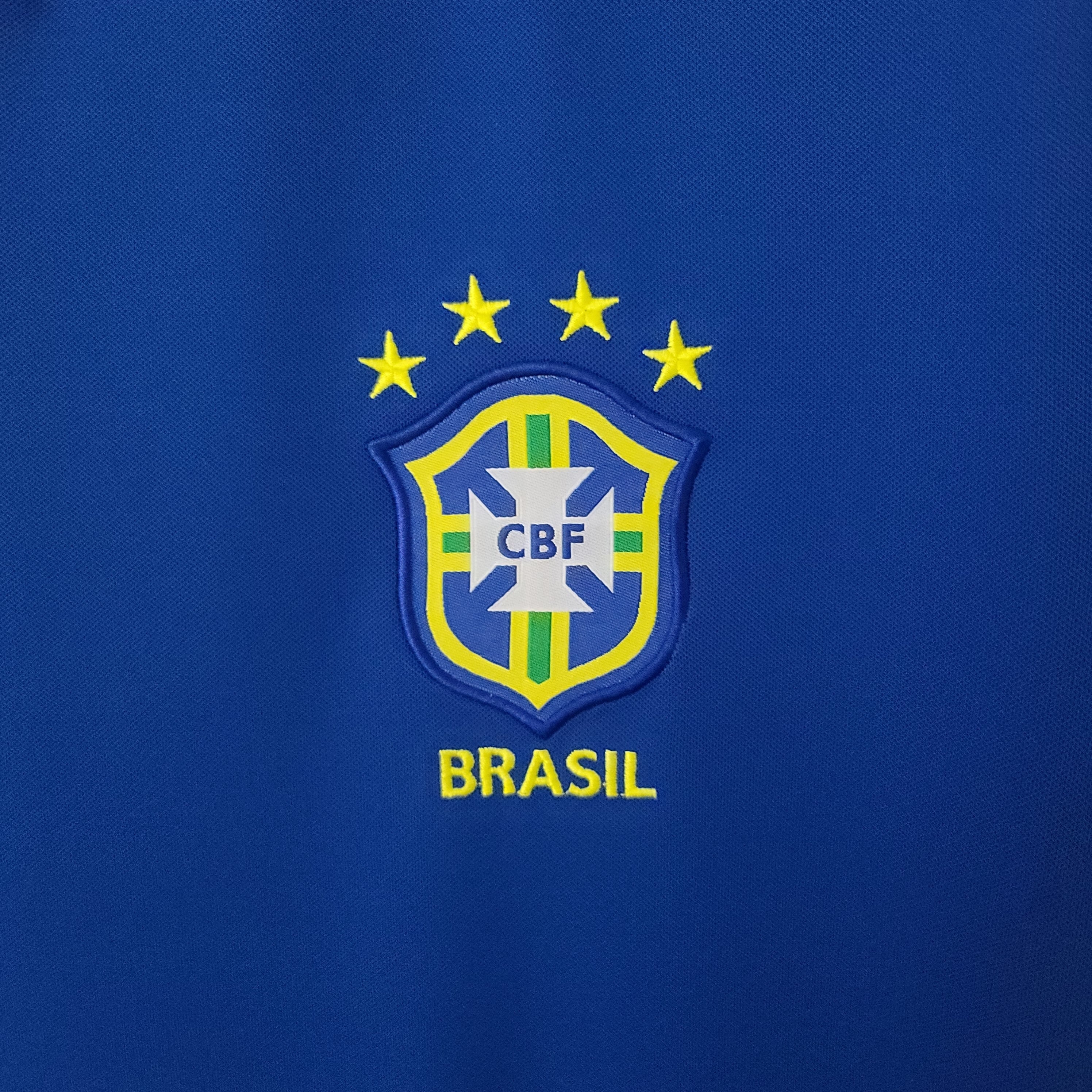 1990s Brazil Retro Football Shirt | Blue White Home
