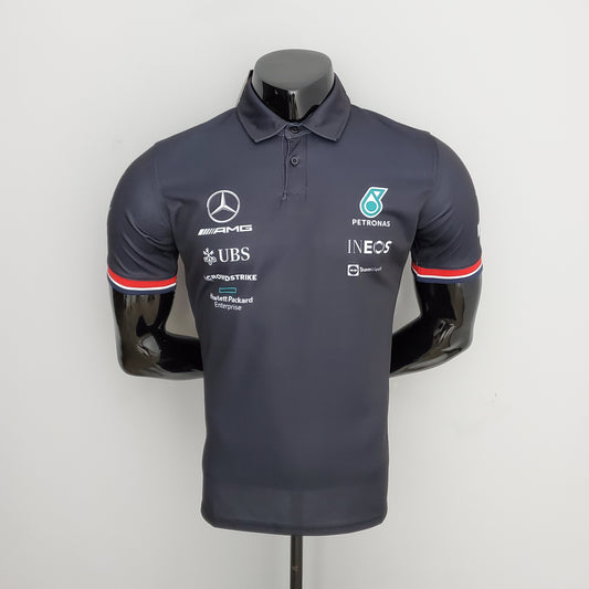 Mercedes F1 2023 Polo – Player Fit | Dark Grey